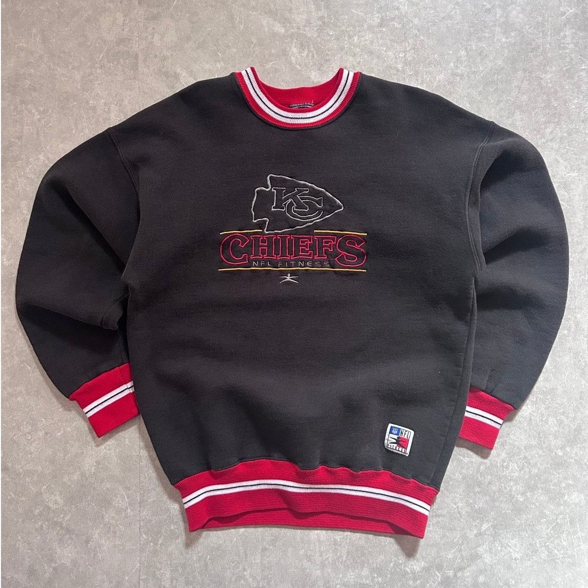 The Game 90s Vintage Kansas City Chiefs Black Embroidered Crewneck L Size US L / EU 52-54 / 3 - 1 Thumbnail
