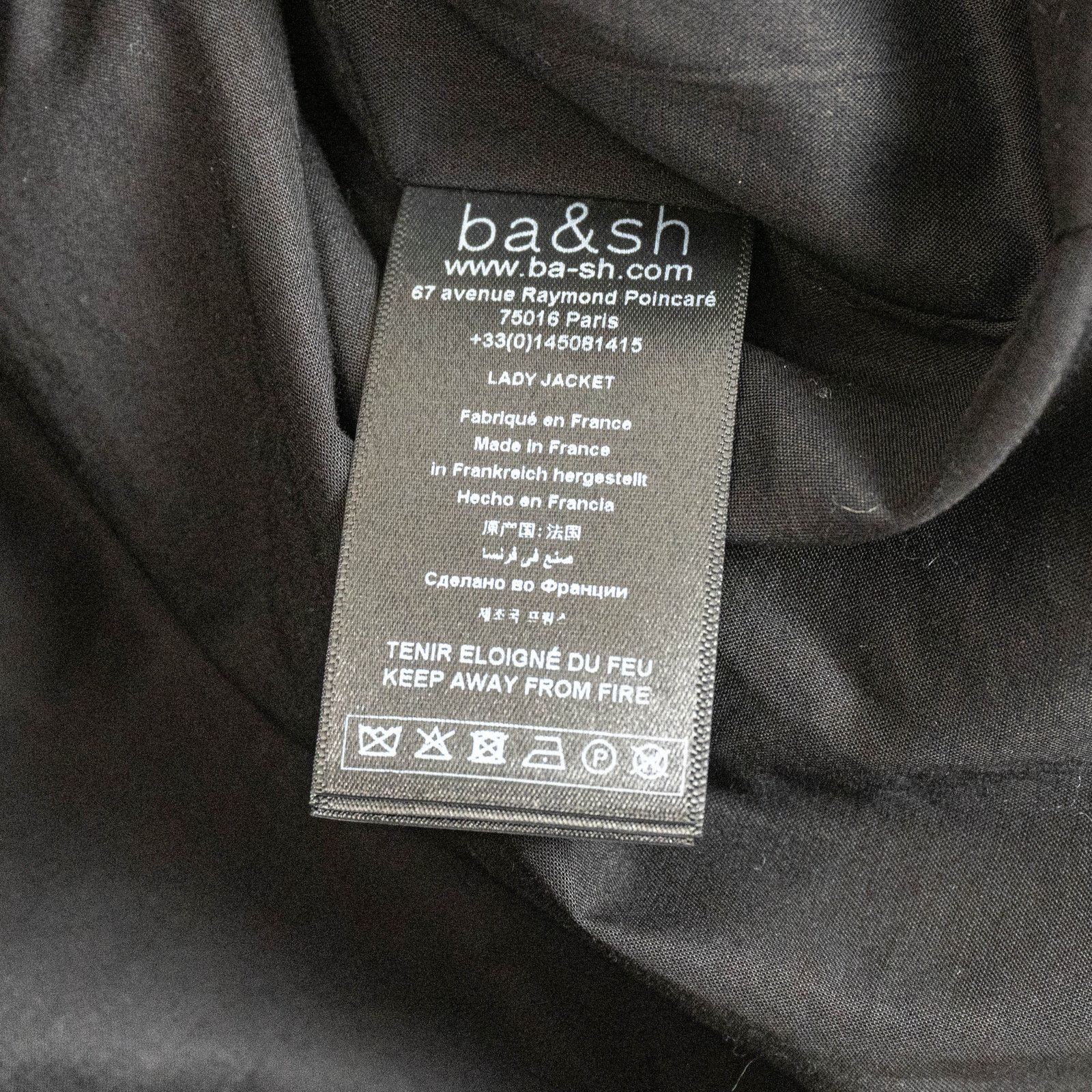 ba&sh BA&SH Octave Jacket Cropped tweedy wool cotton black size 1 Size S / US 4 / IT 40 - 4 Thumbnail
