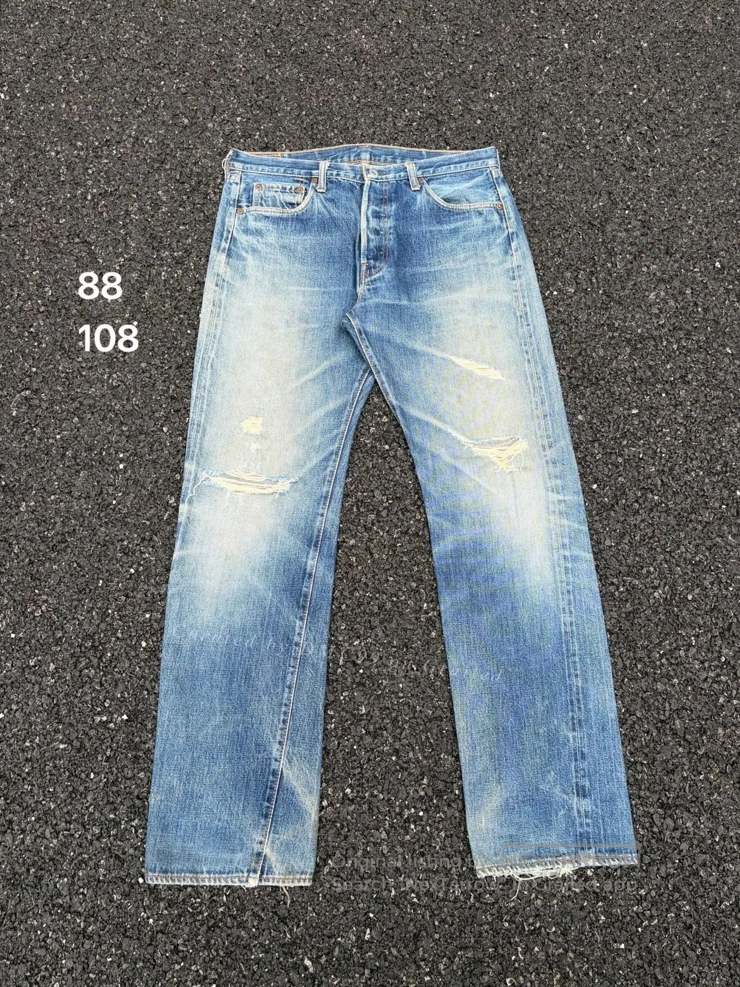 Vintage Vintage 2000s Retro Blue Denim Jeans. Size US 37 - 1 Thumbnail