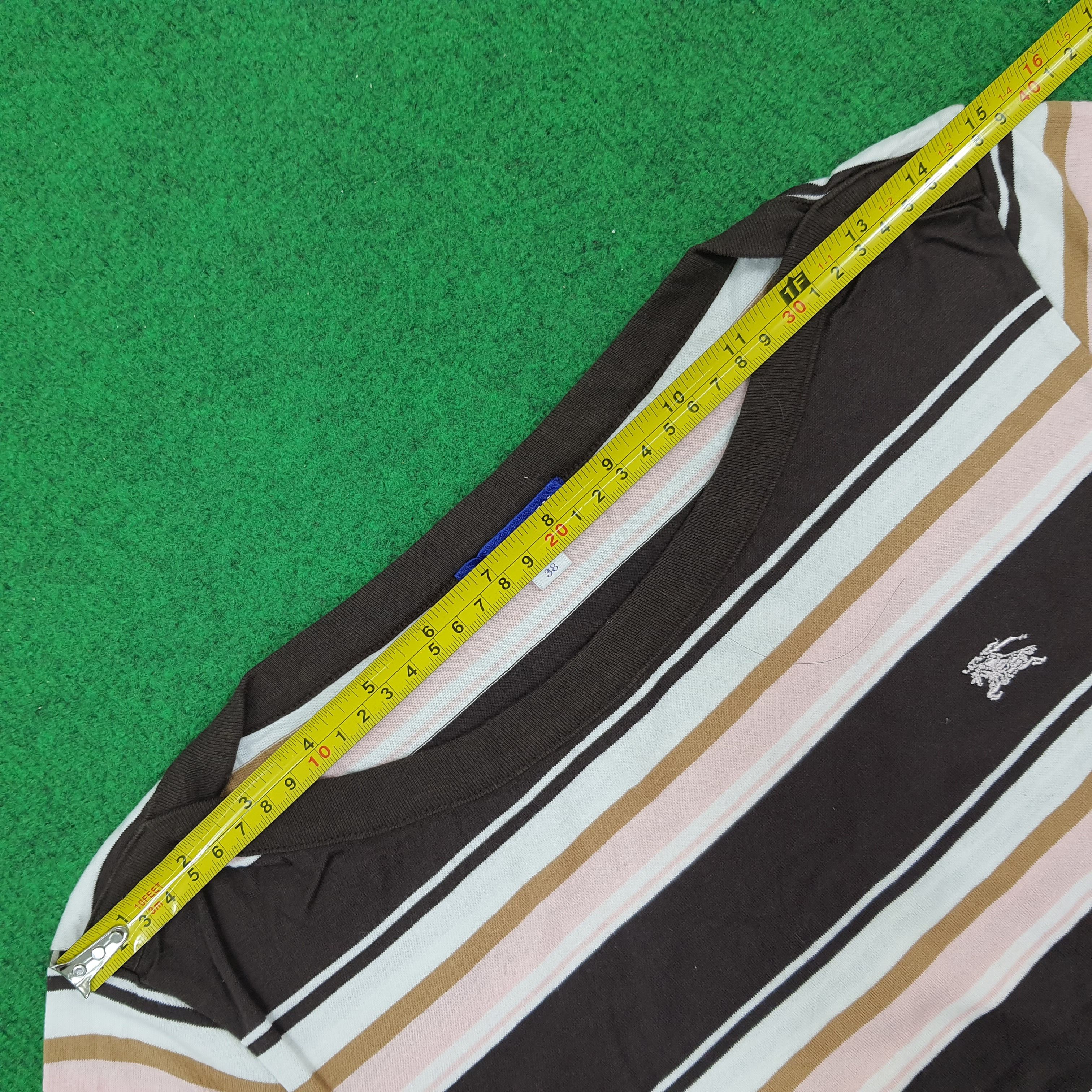 Burberry × Vintage Vintage Burberry London Blue Label Stripes Tshirt Size XS / US 0-2 / IT 36-38 - 8 Thumbnail