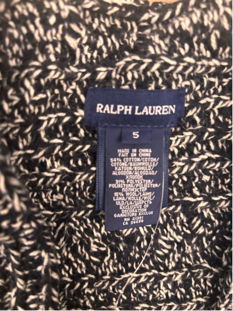 Ralph Lauren NWT Girls Ralph Lauren Cardigan Size 5 Black & White Knit Size XS / US 0-2 / IT 36-38 - 6 Thumbnail