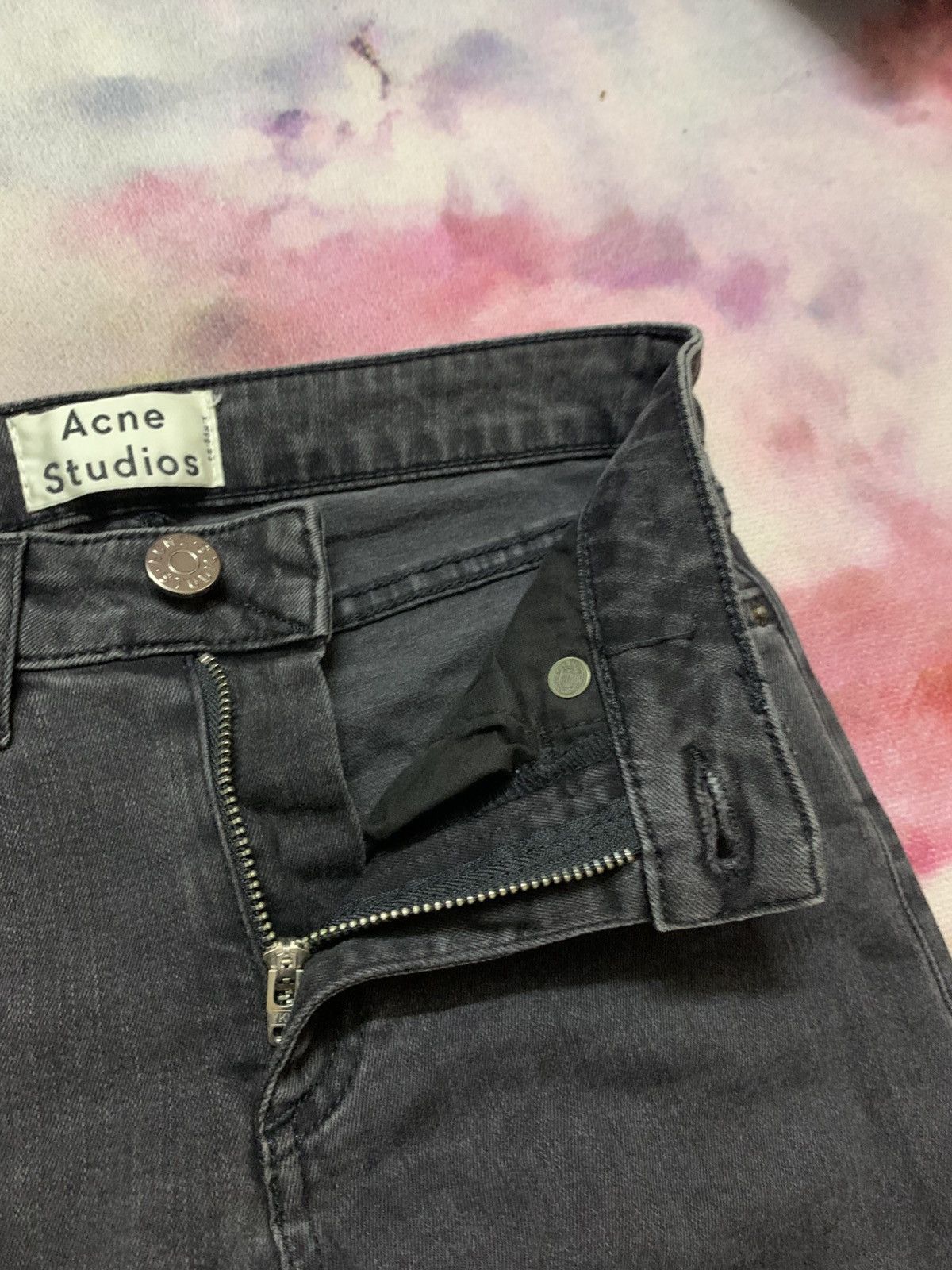 Acne Studios Acne Washed Skinny 5 Pistol Blk Denim Pants Size 24" / US 00 / IT 34 - 6 Thumbnail