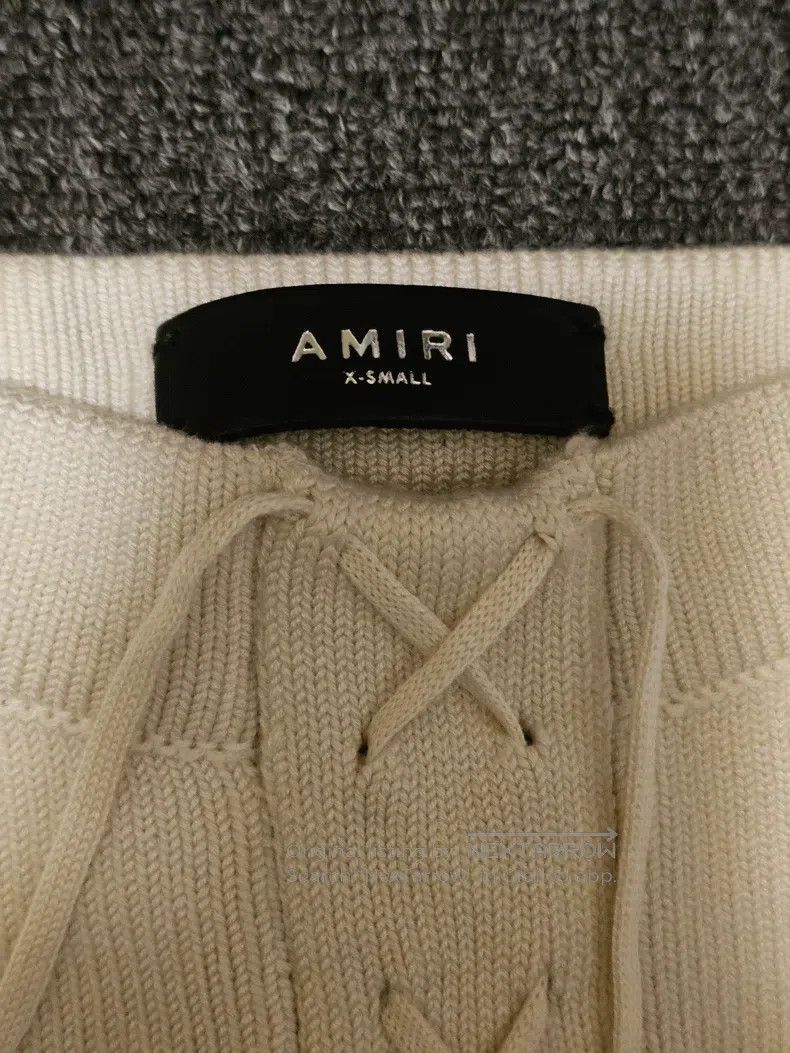 Amiri Amiri size XS Women's Knitted Flared Pants in Beige Size 23" - 4 Thumbnail