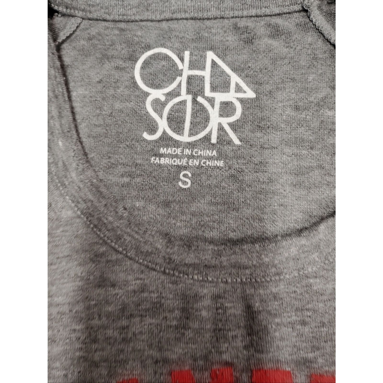 Chaser Brand Gray Cold Shoulder Tee w Red All American Football Graphic Size S / US 4 / IT 40 - 3 Thumbnail