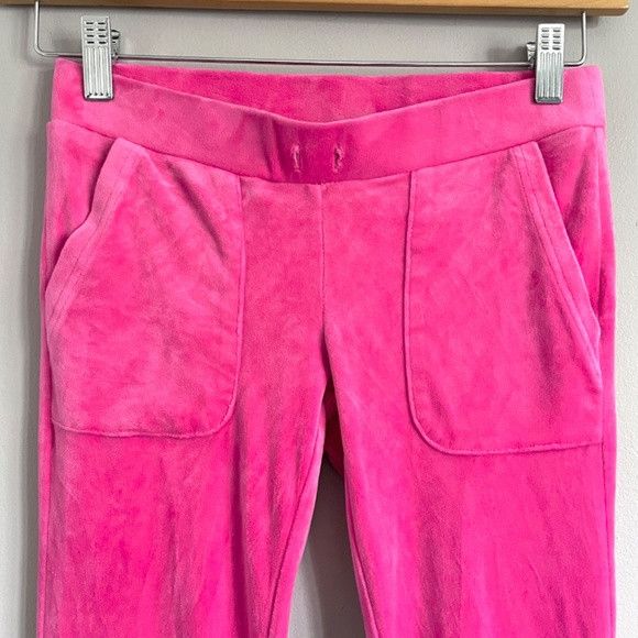 Other Hot Pink Velour Low Rise Flare Pants - S, very Juicy!!! 💖 Size 28" / US 6 / IT 42 - 2 Thumbnail