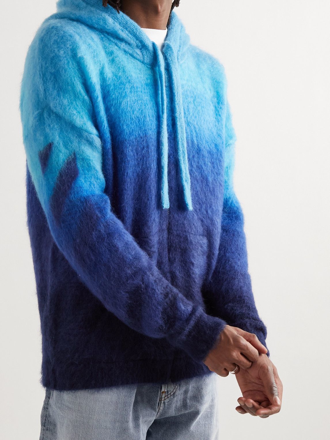 Off-White o1y0325 Hooded Cardigan in Blue Size US S / EU 44-46 / 1 - 2 Thumbnail