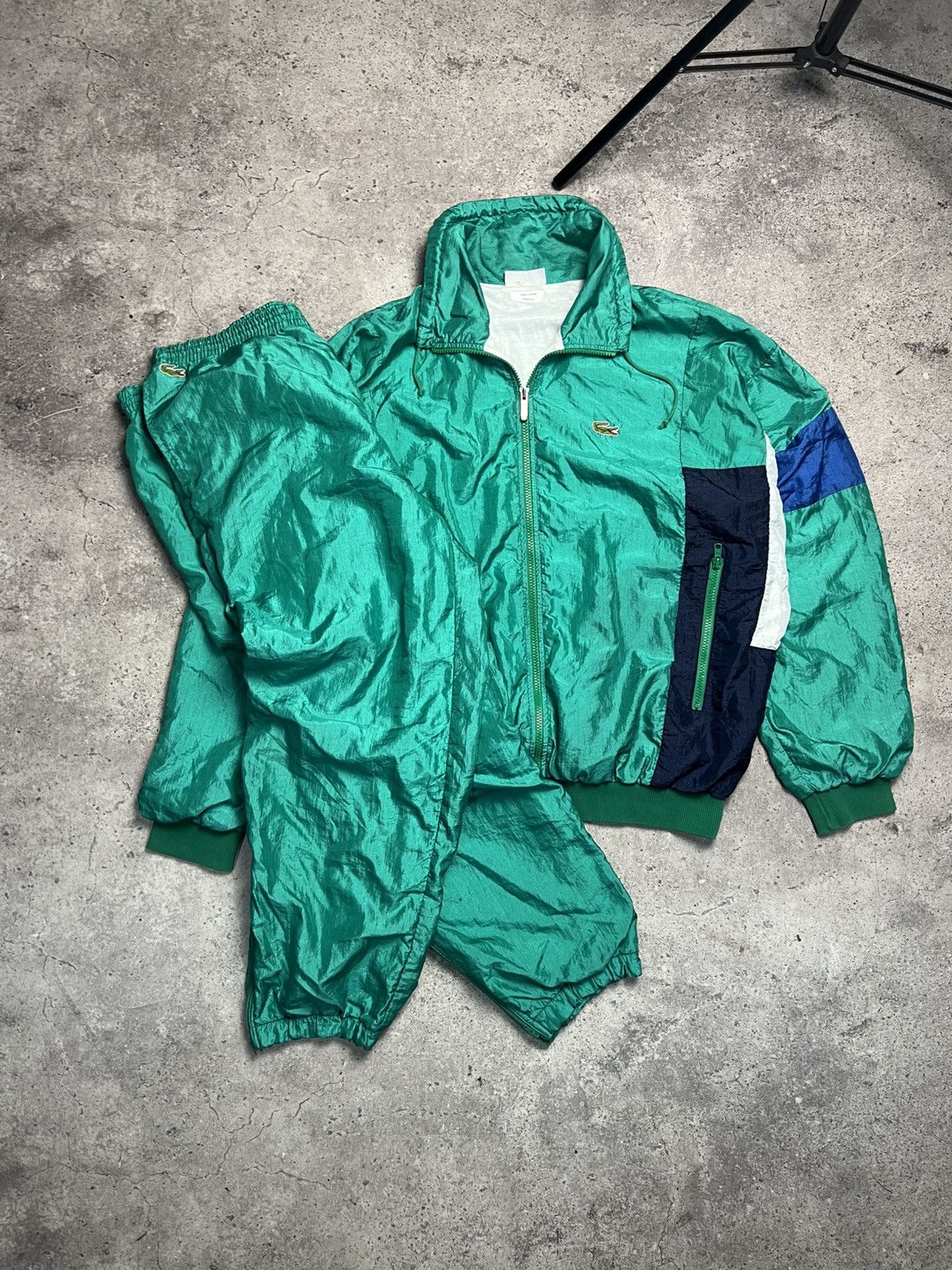 Lacoste Lacoste Vintage Nylon Track Suit Jacket & Pants Size US M / EU 48-50 / 2 - 1 Thumbnail