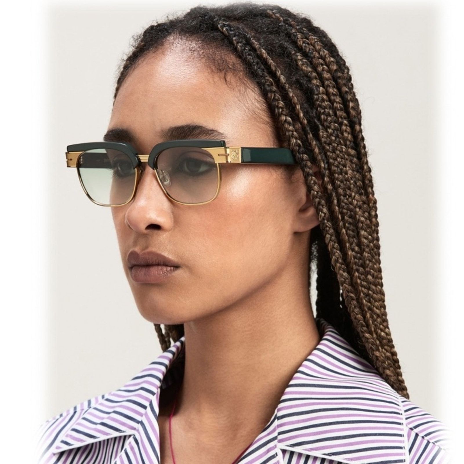 New! Palm Angels Green Sunglasses, PERI095 5554, Authentic