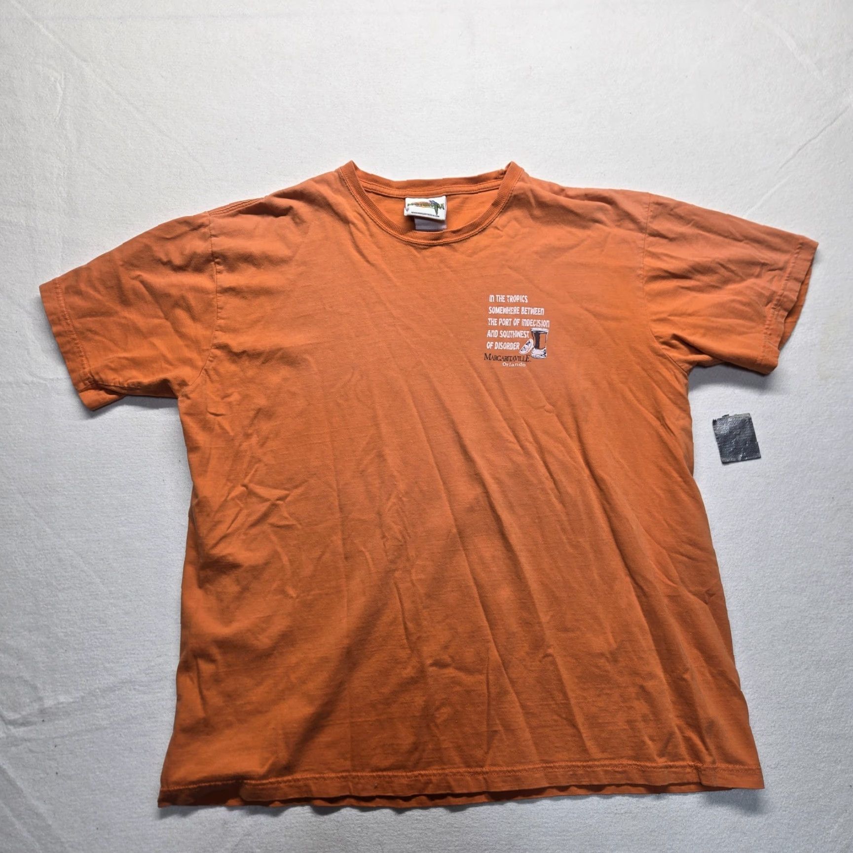 Vintage Margaritaville T-Shirt / Shirt Unisex Adults 2X Orange Logo Beach Tropical 90s Style Mens Womens Boys Girls Size US XXL / EU 58 / 5 - 2 Thumbnail