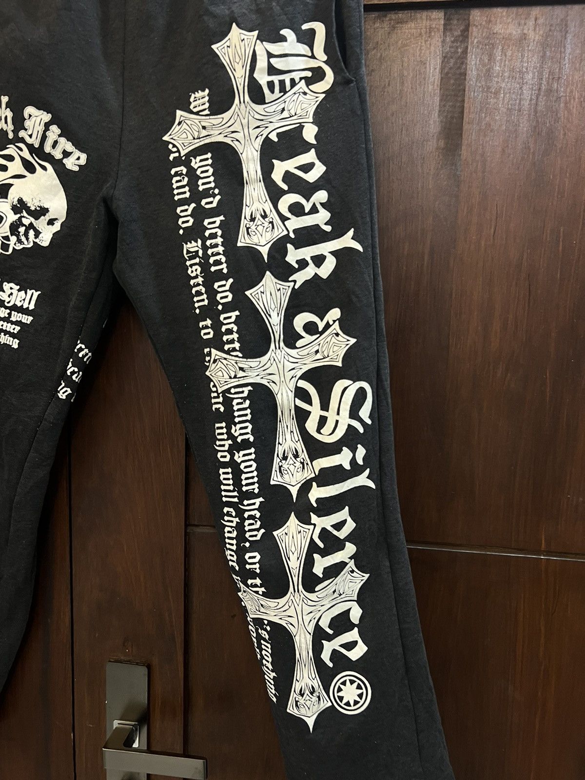Japanese Brand Inspired Chrome Hearts Jogger Pants Size US 32 / EU 48 - 2 Thumbnail
