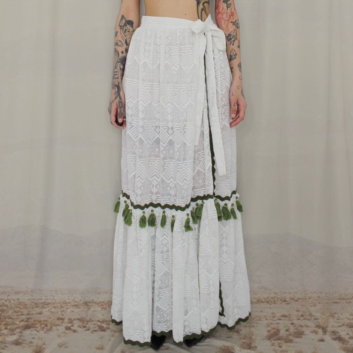 Vintage 🤍LACE MAXI SKIRT🤍 Size 28" / US 6 / IT 42 - 2 Thumbnail