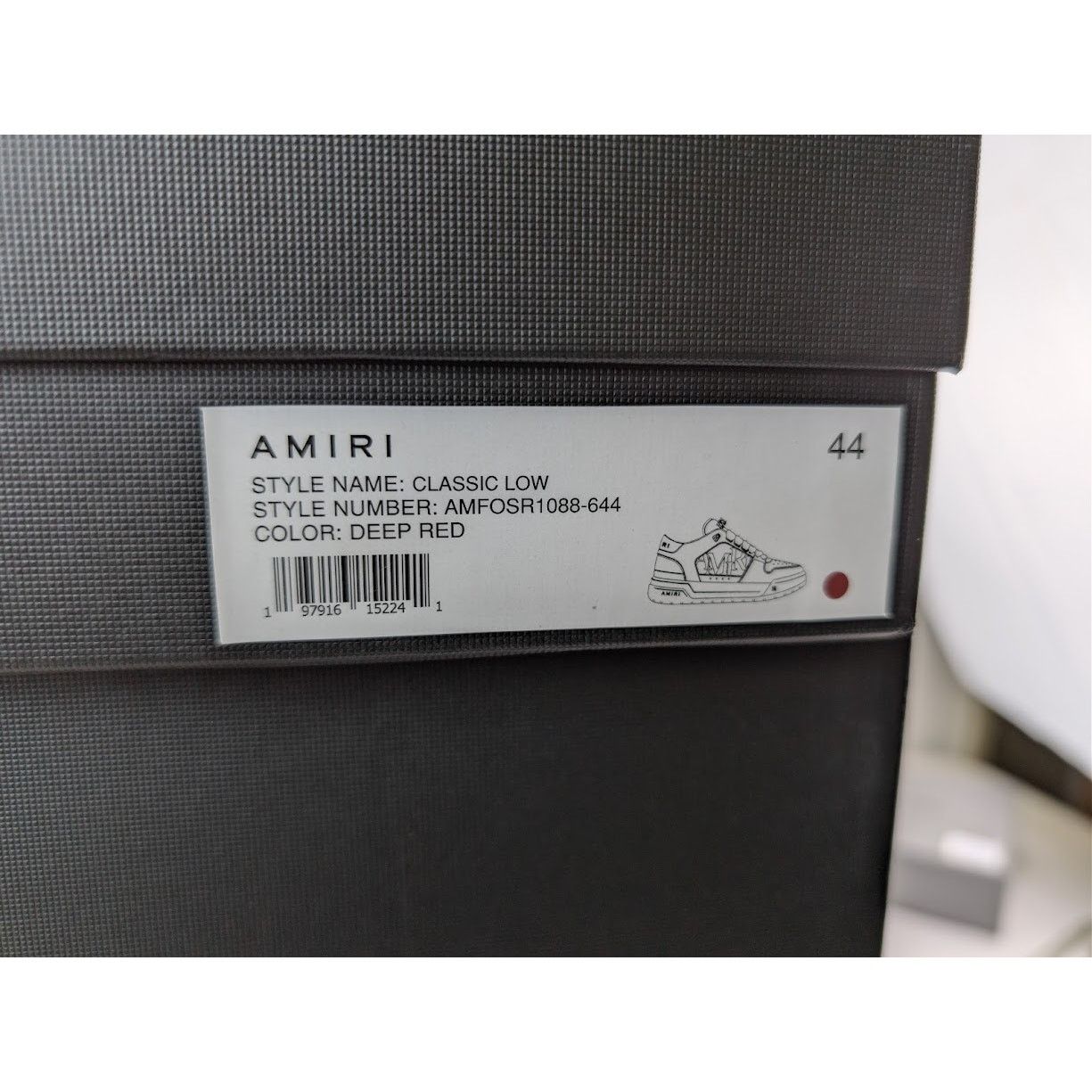 Amiri o1rshd1 Classic Low-Top Sneakers in Deep Red Size US 11 / EU 44 - 21 Thumbnail