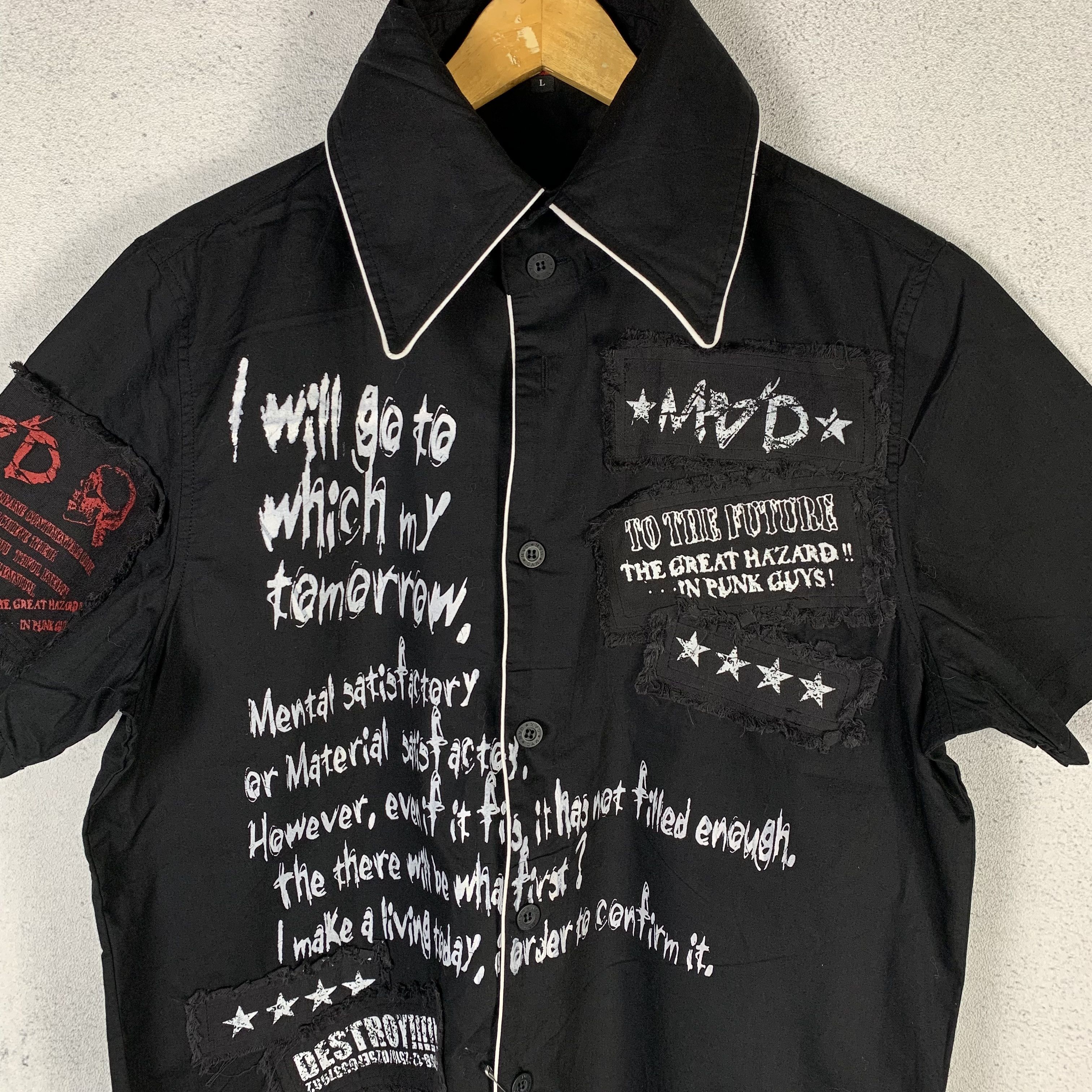 Japanese Brand MAD Punk Bondage Skull Black Shirt Anarchy Seditionaries Size US L / EU 52-54 / 3 - 2 Thumbnail