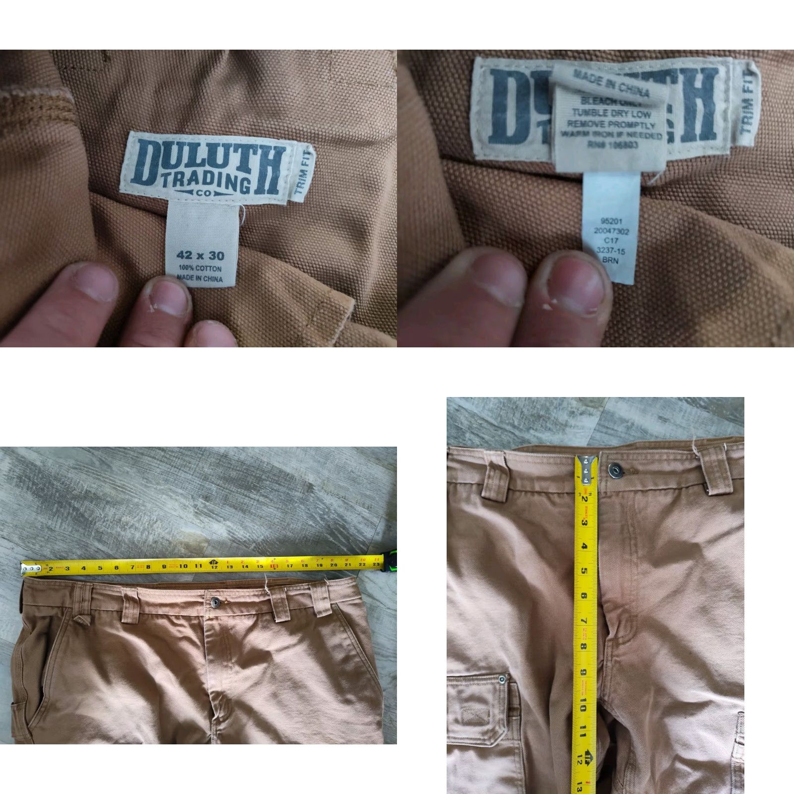 Vintage VINTAGE Duluth Trading Heavy Canvas Cargo Pants Mens 42X29 Brown Utility Workwear Size US 42 / EU 58 - 8 Thumbnail