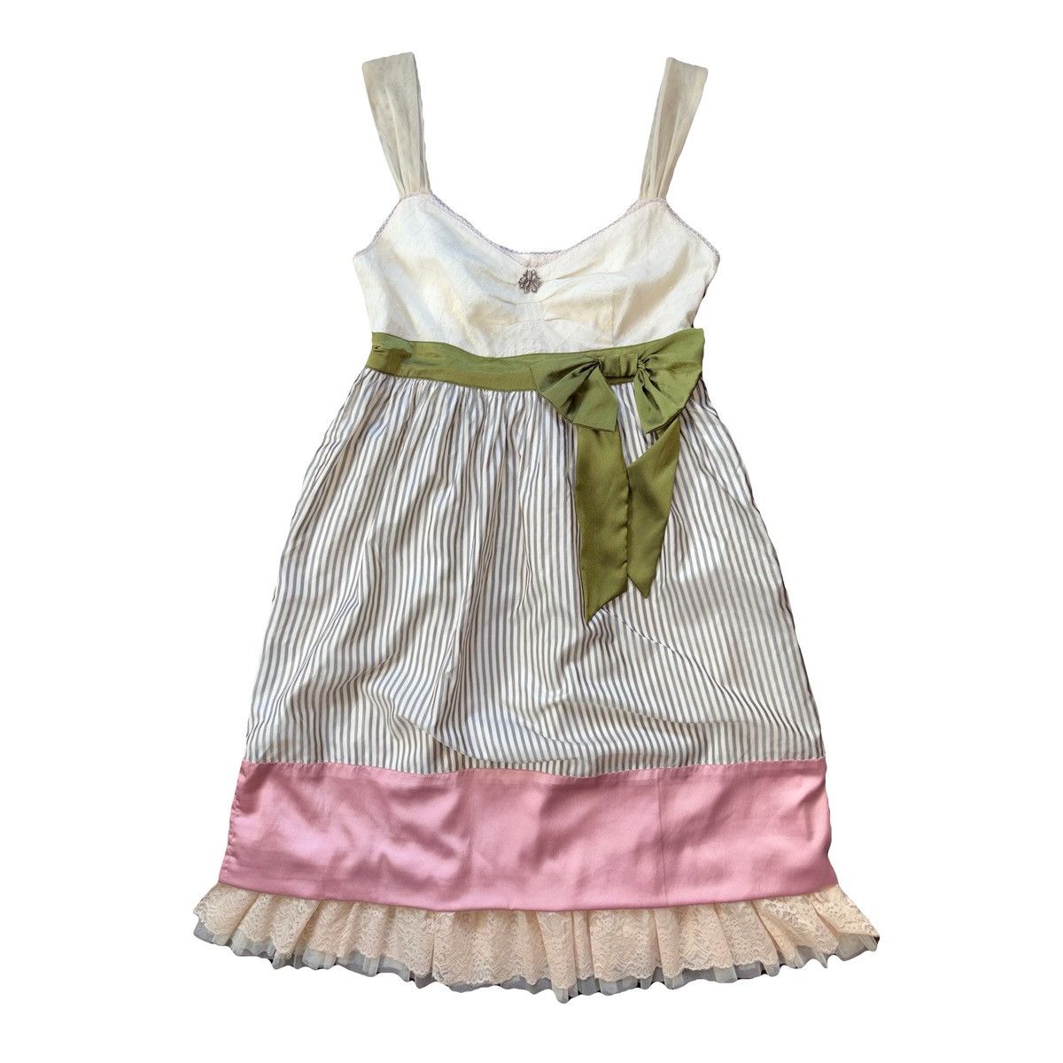John Galliano John Galliano 2000s Vintage Silk Tulle Striped Dress Size M / US 6-8 / IT 42-44 - 1 Thumbnail