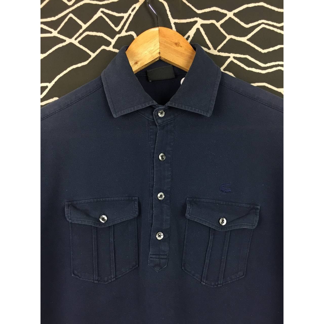 Lacoste × Vintage Vtg Lacoste Made In Japan Double Pocket Polo Tee Size US S / EU 44-46 / 1 - 3 Thumbnail