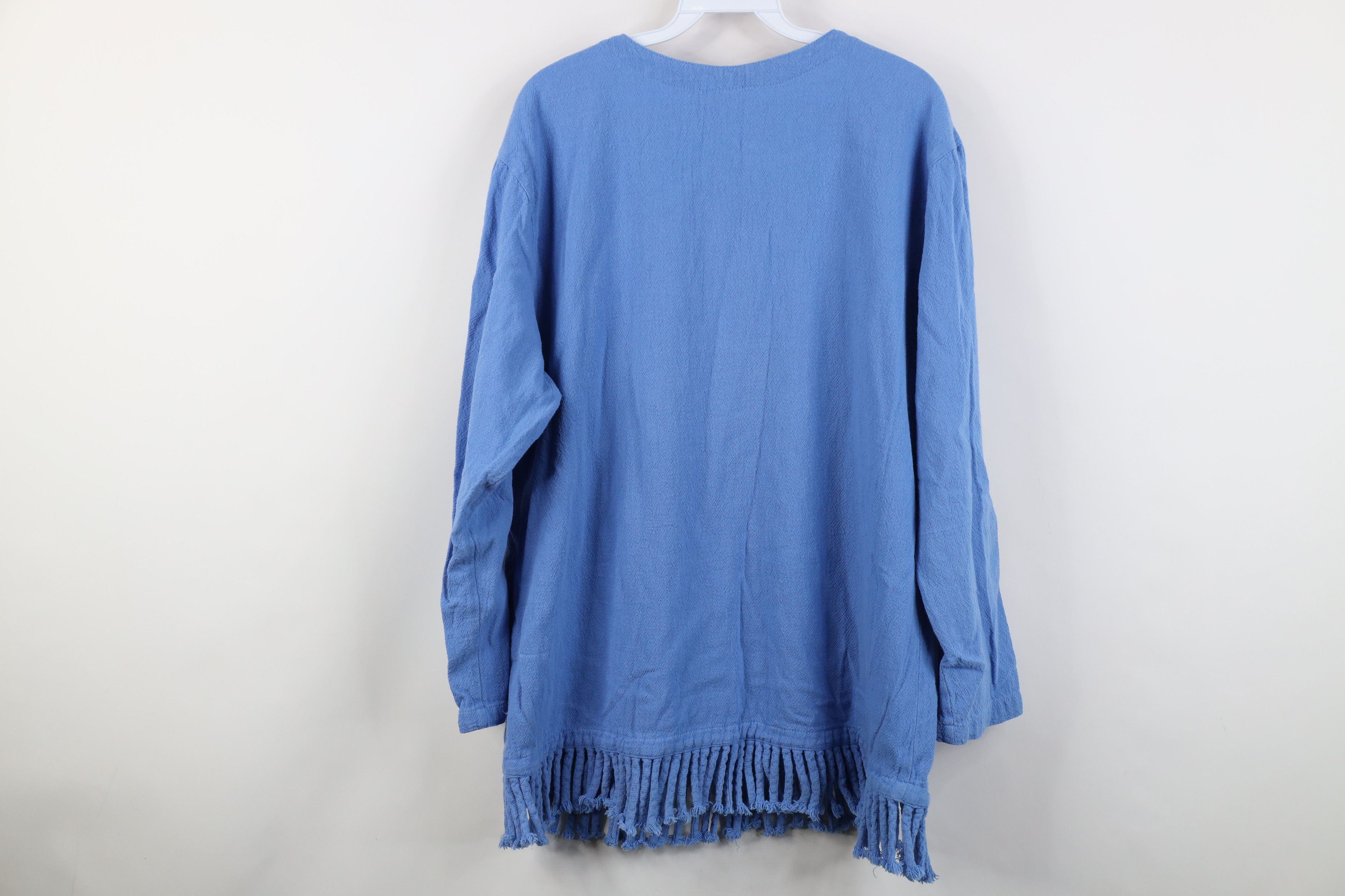 Vintage Vintage 90s Lagenlook Gauzy Cotton Long Sleeve T-Shirt US Size L / US 10 / IT 46 - 11 Thumbnail