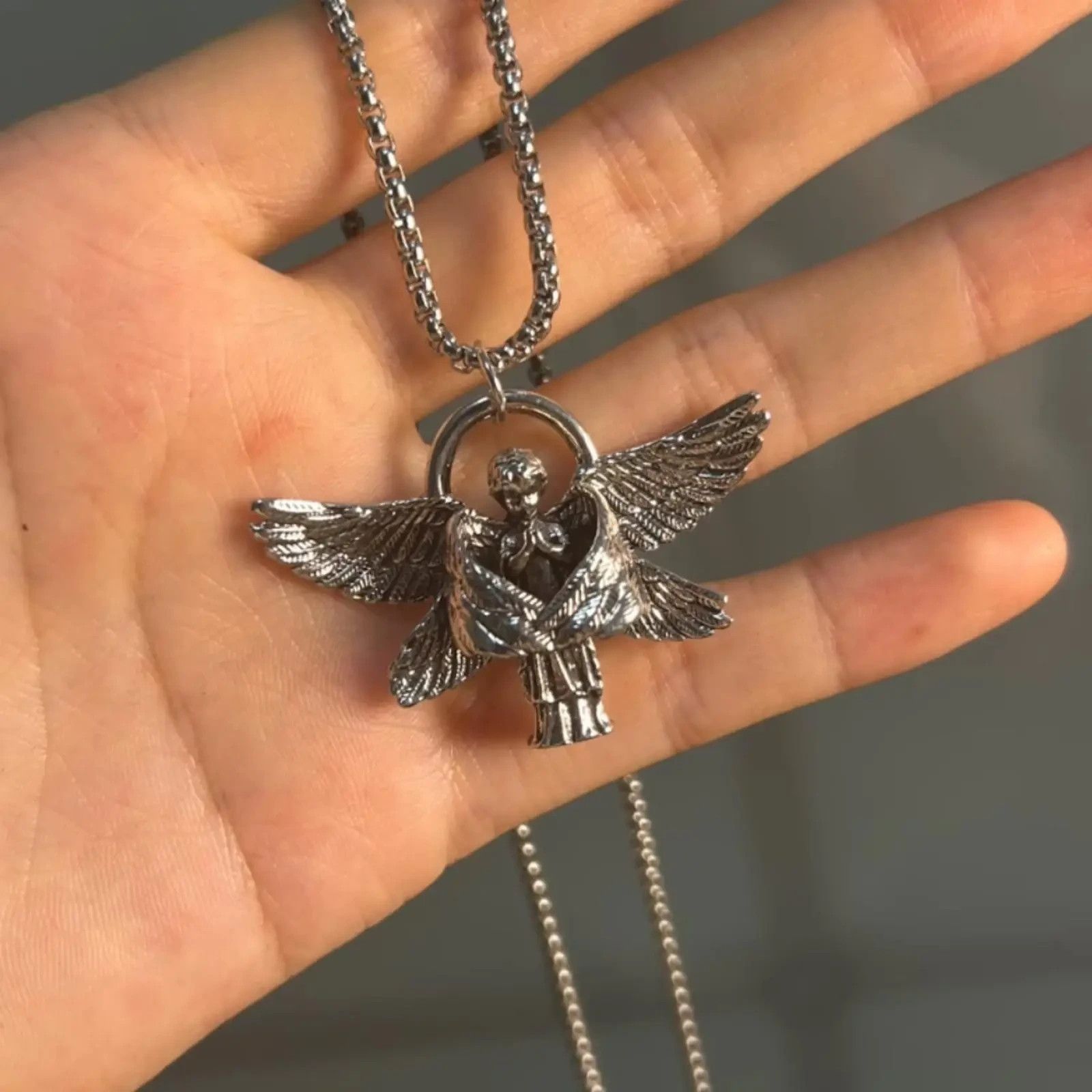 Jewelry Angel Necklace Punk Chain Size ONE SIZE - 5 Thumbnail