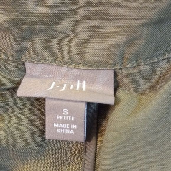 J. Jill J. Jill S SP Womens Petite Silk Linen Blazer Vest Green Size S / US 4 / IT 40 - 7 Thumbnail