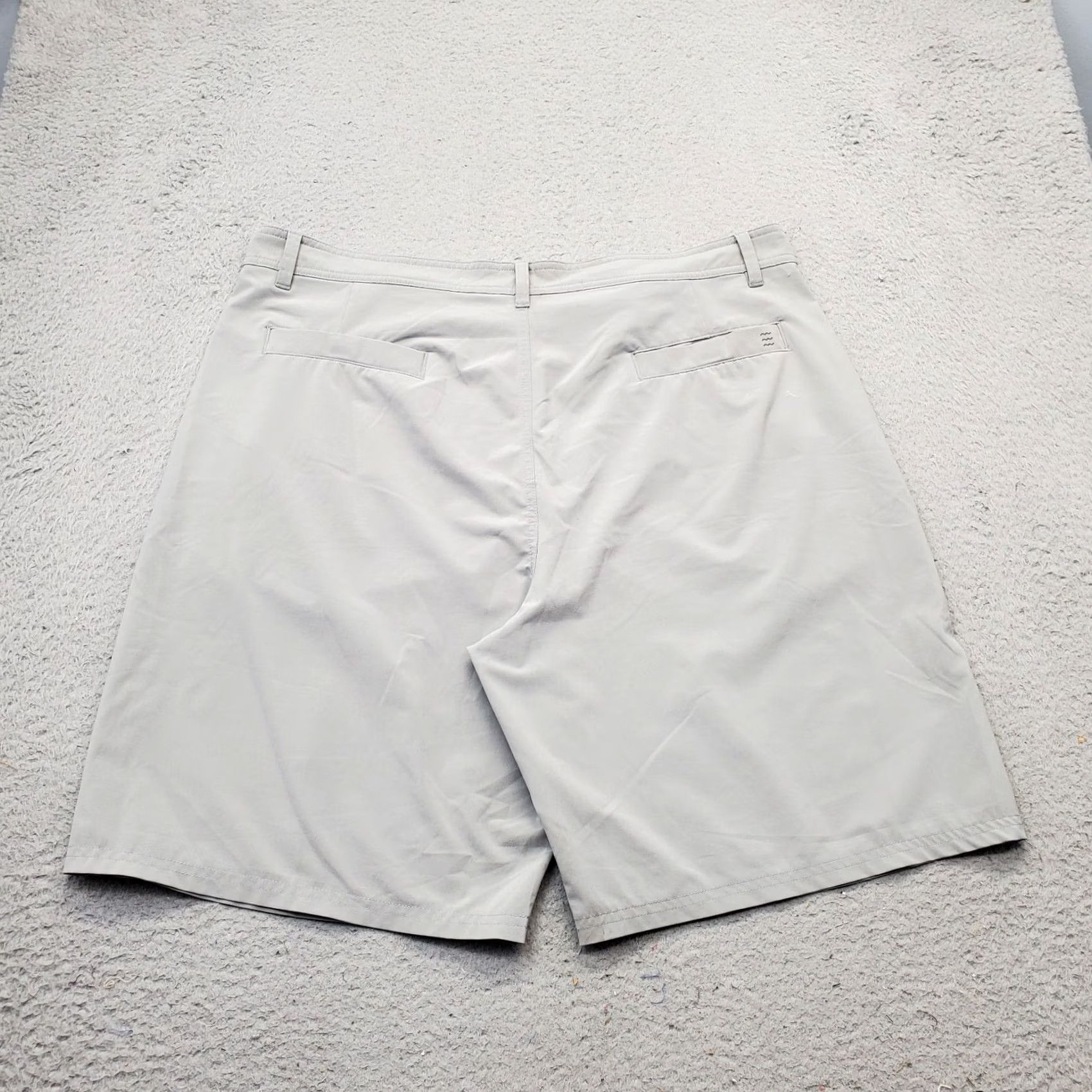 Vintage Free Fly Chino Shorts Mens Size 38 Gray Casual Golf Stretch Wicking 9.5 Inseam 20" Waist 40" Vintage: No Size US 38 / EU 54 - 2 Thumbnail