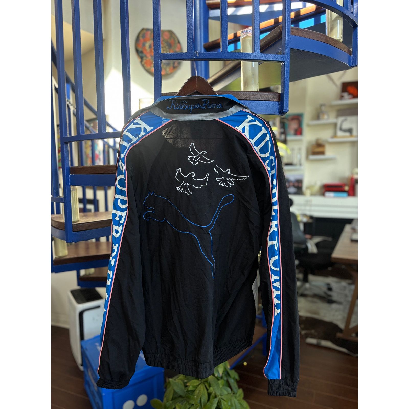 Puma Puma x KidSuper Studios Track Jacket Black Blue Size L (NWT) Size US L / EU 52-54 / 3 - 2 Thumbnail
