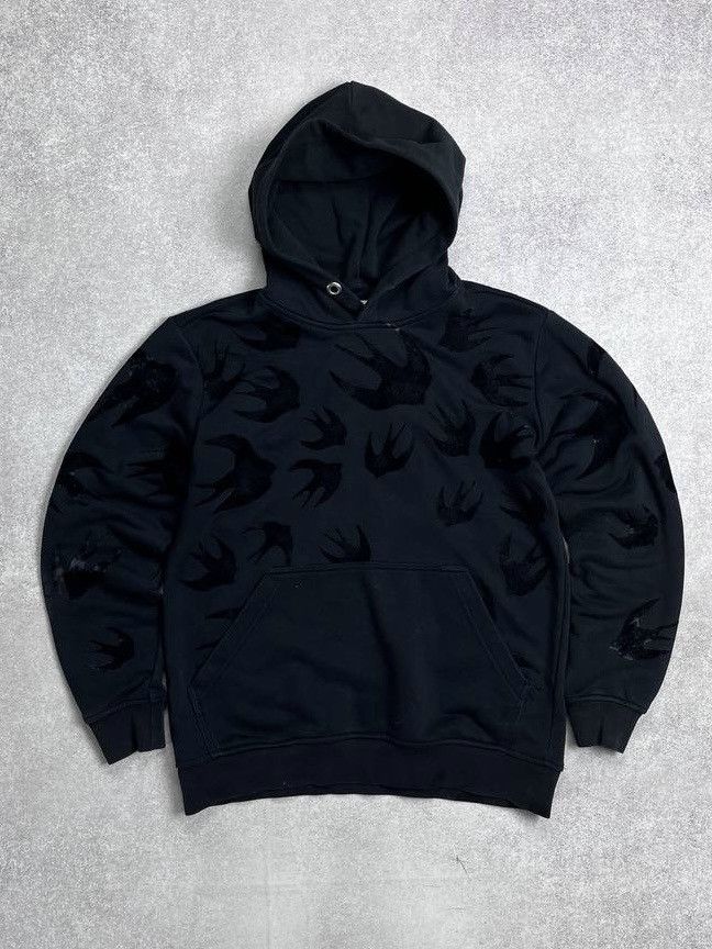 Alexander McQueen Vintage Alexander McQueen MCQ Birds Monogram Boxy Hoodie S Size US S / EU 44-46 / 1 - 1 Thumbnail