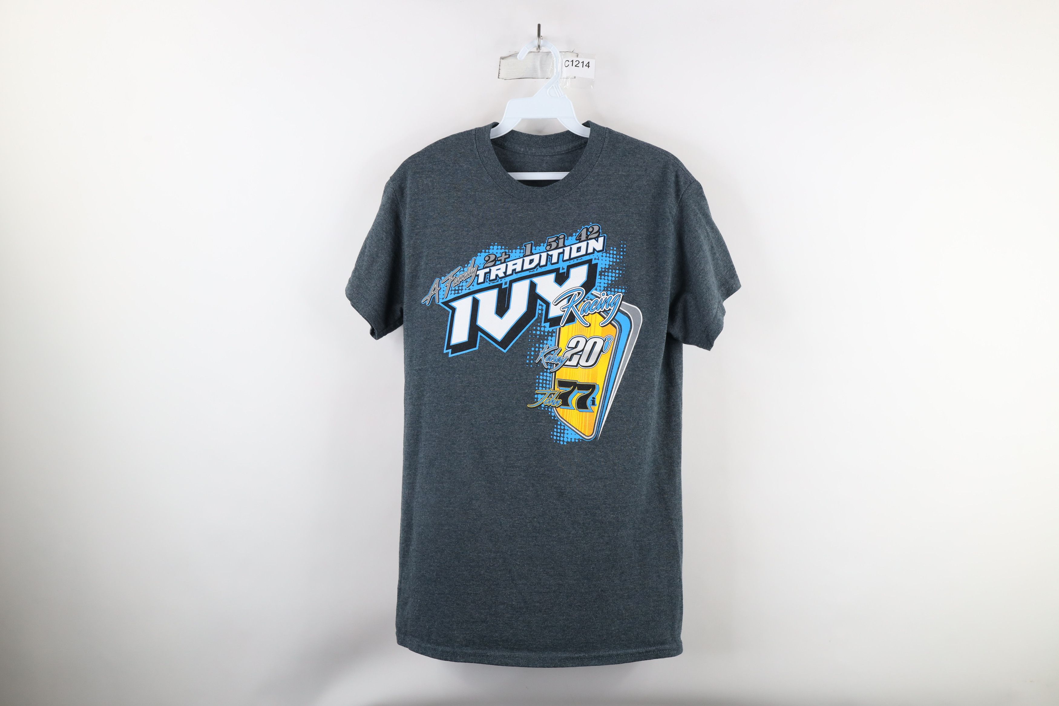 Vintage Y2K Streetwear John and Kelsey Ivy Racing T-Shirt Gray Size M / US 6-8 / IT 42-44 - 1 Thumbnail