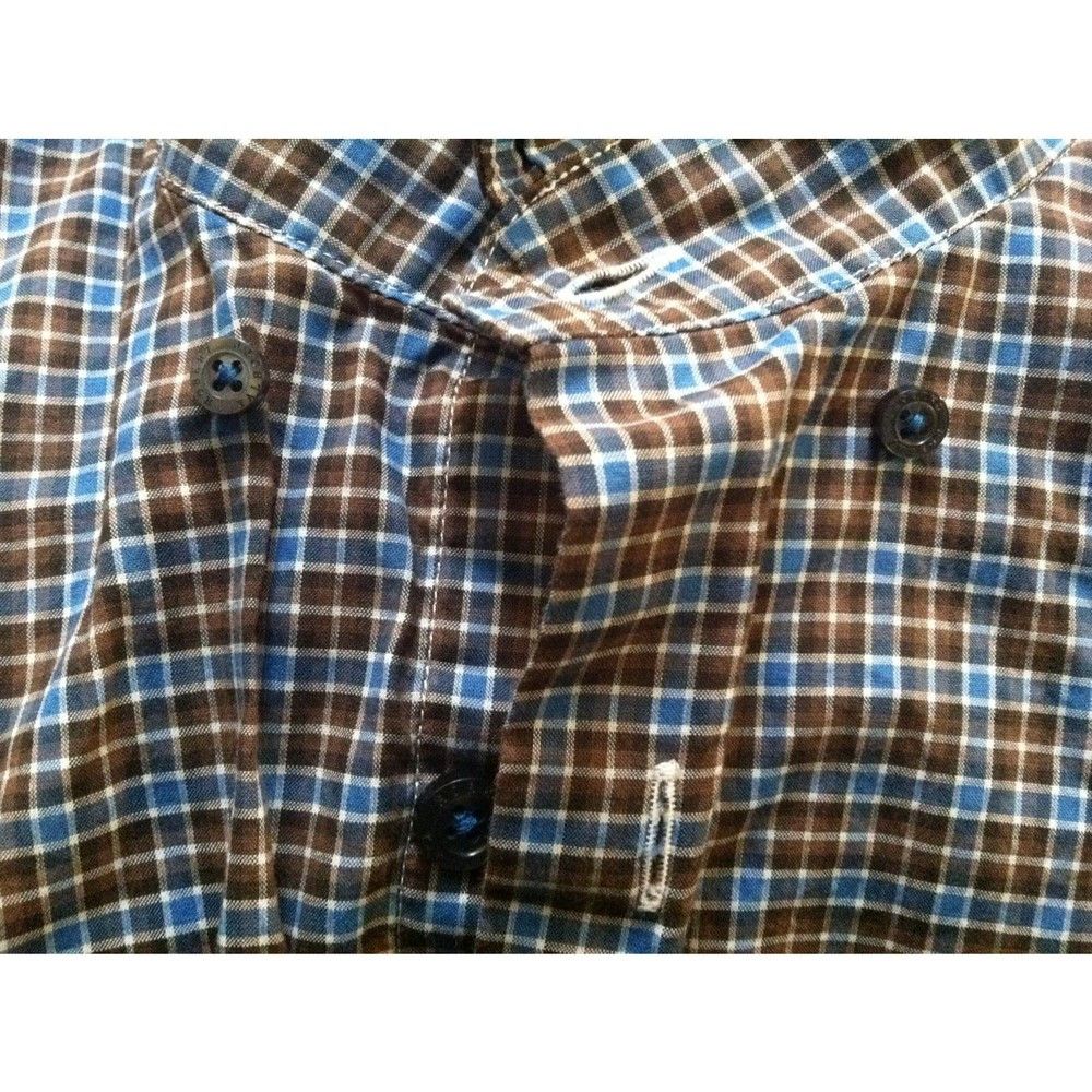 Robert Talbott ROBERT TALBOTT MEN'S BLUE/BROWN 100%COTTON CASUAL SHIRT L Size US L / EU 52-54 / 3 - 4 Thumbnail