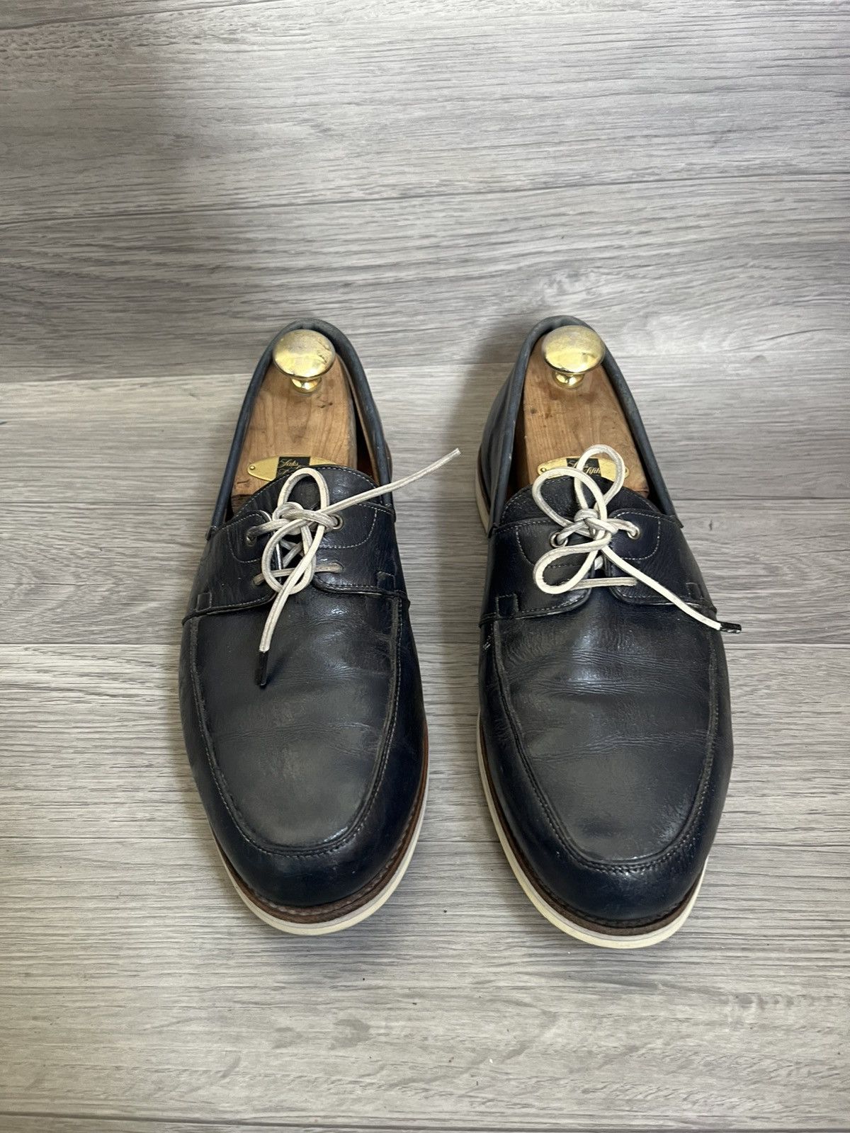 John Lobb John lobb arima blue leather moccasin loafers uk 9EE Size US 10 / EU 43 - 2 Thumbnail
