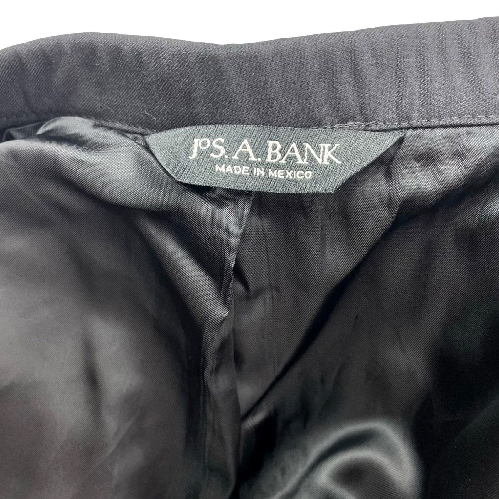 Jos. A. Bank Jos. A. Bank Men’s Blazer Jacket 100% Wool Black 42L Long 3-Button Notch Lapel Single-Vented Dry Clean Only MensN/A Size 42R - 7 Thumbnail