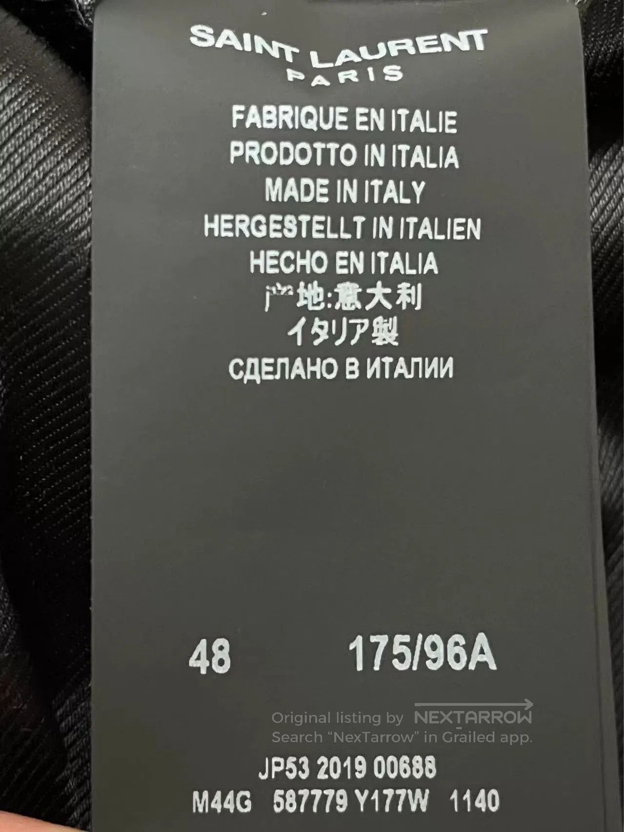 Saint Laurent Paris Saint Laurent Gray Wool Double. Size US M / EU 48-50 / 2 - 7 Thumbnail