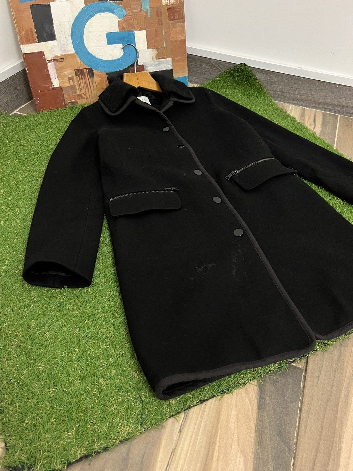Sandro wool cashmere blend coat