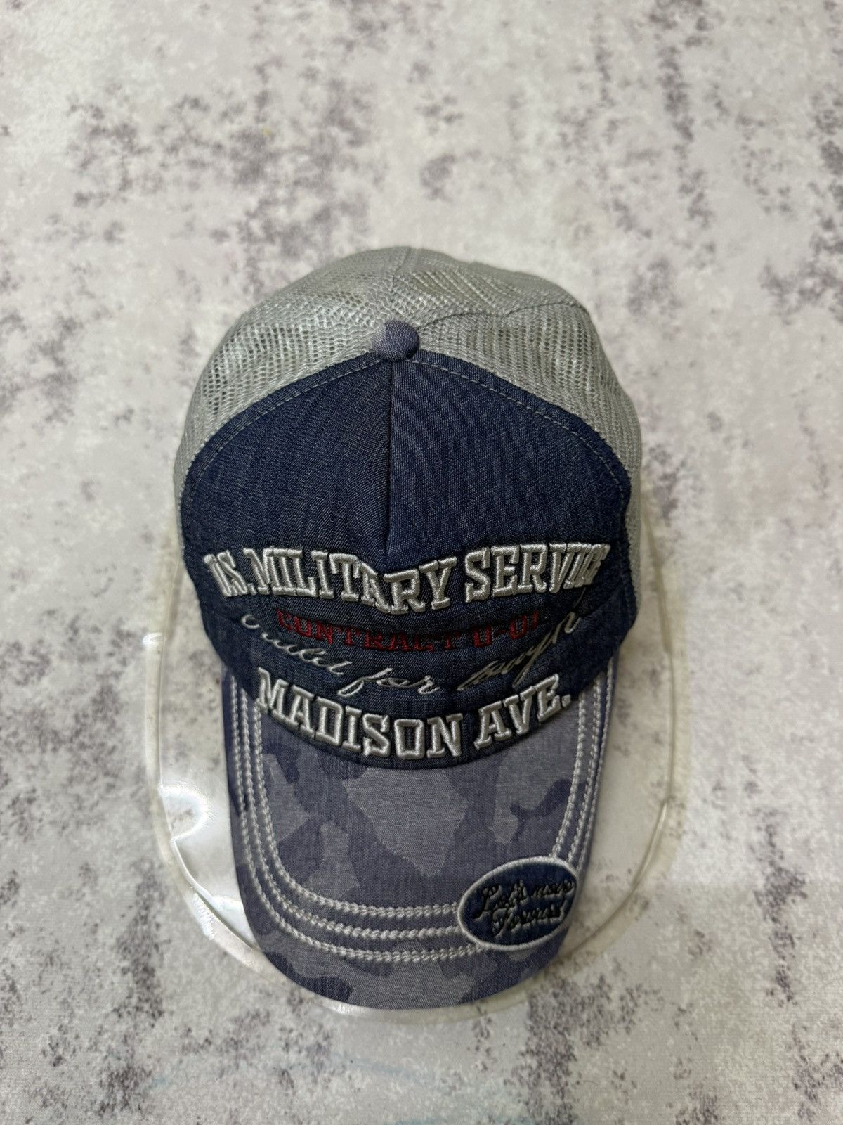 Vintage U.S MILITARY SERVICE MADISON AVE TRUCKER SNAPBACK CAP Size ONE SIZE - 5 Thumbnail