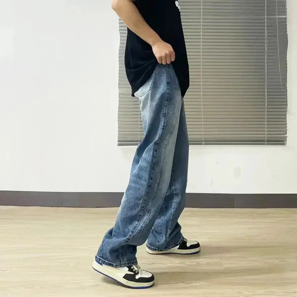 Japanese Brand Jeans straight legs casual denim trousers loose fit wide leg Size US 30 / EU 46 - 4 Thumbnail