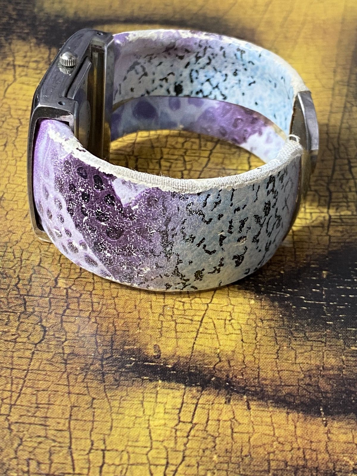 Japanese Brand × Jewelry × Vintage Art Watch Quartz Wide Bracelet Iridescent Size ONE SIZE - 3 Thumbnail