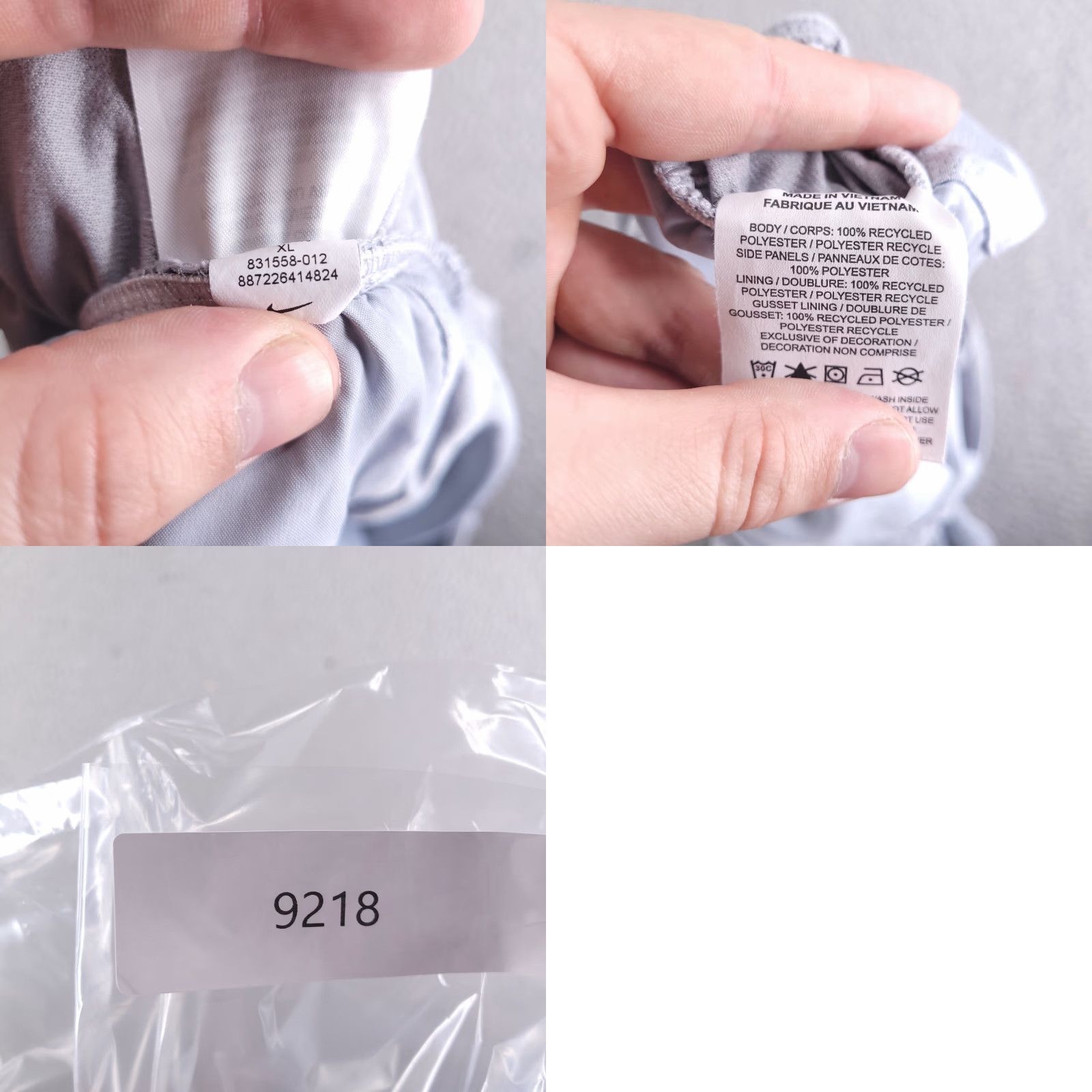 Nike Nike Shorts Womens XL Gray Tempo Brief Lined running Liner Polyester Dri Fit Size 40" / US 18 - 8 Thumbnail