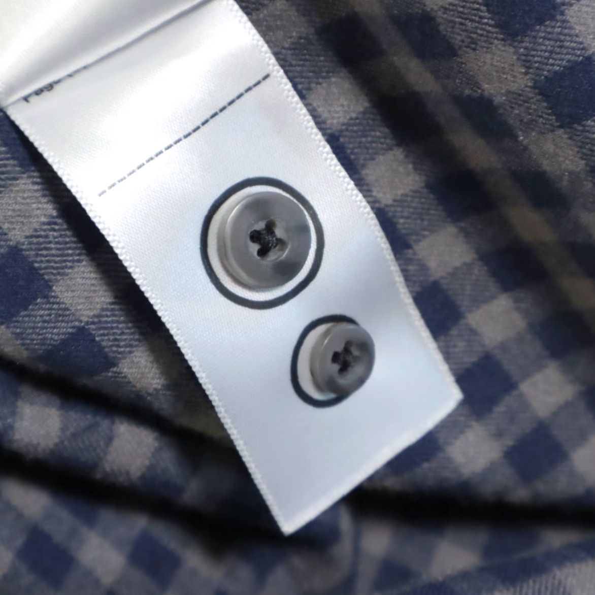 UNTUCKit Untuckit Bergstrom Flannel Check Button Up Shirt Navy Men's L Size US L / EU 52-54 / 3 - 7 Thumbnail