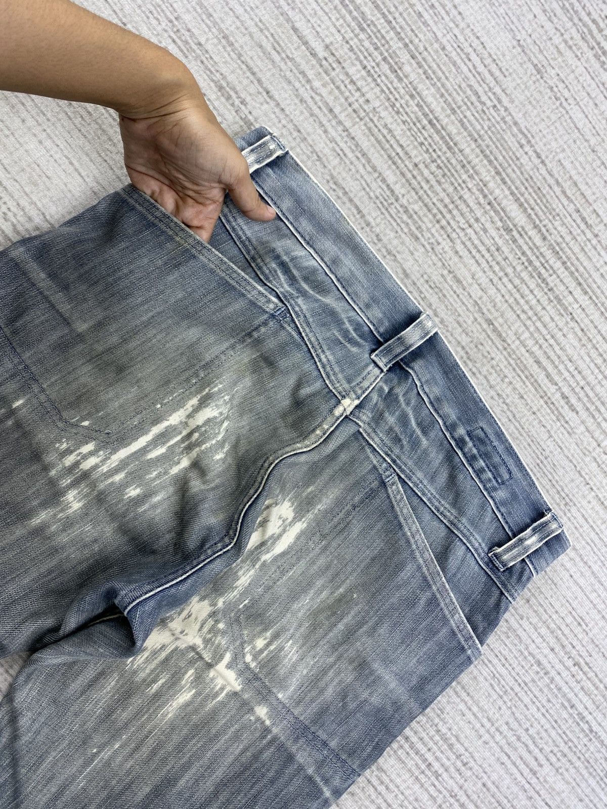 Japanese Brand × Vintage Vintage Bartack Double Knee Distressed Denim Pants Size US 32 / EU 48 - 11 Thumbnail