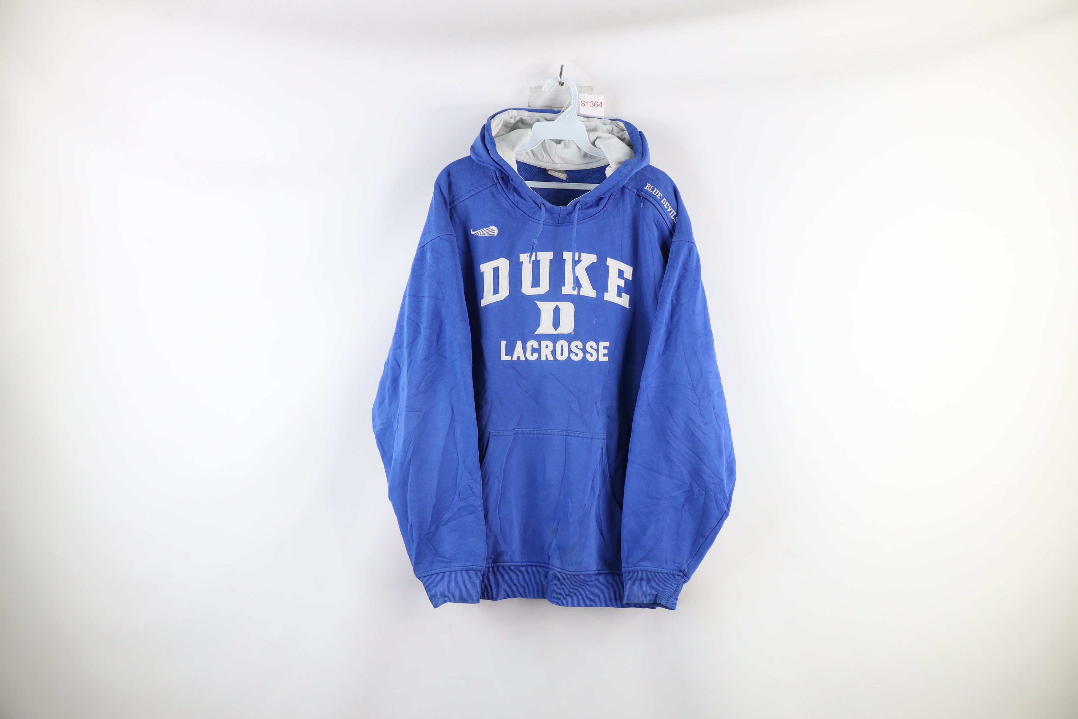 Nike Vintage Vintage Nike Mini Swoosh Duke University Lacrosse Hoodie Grailed
