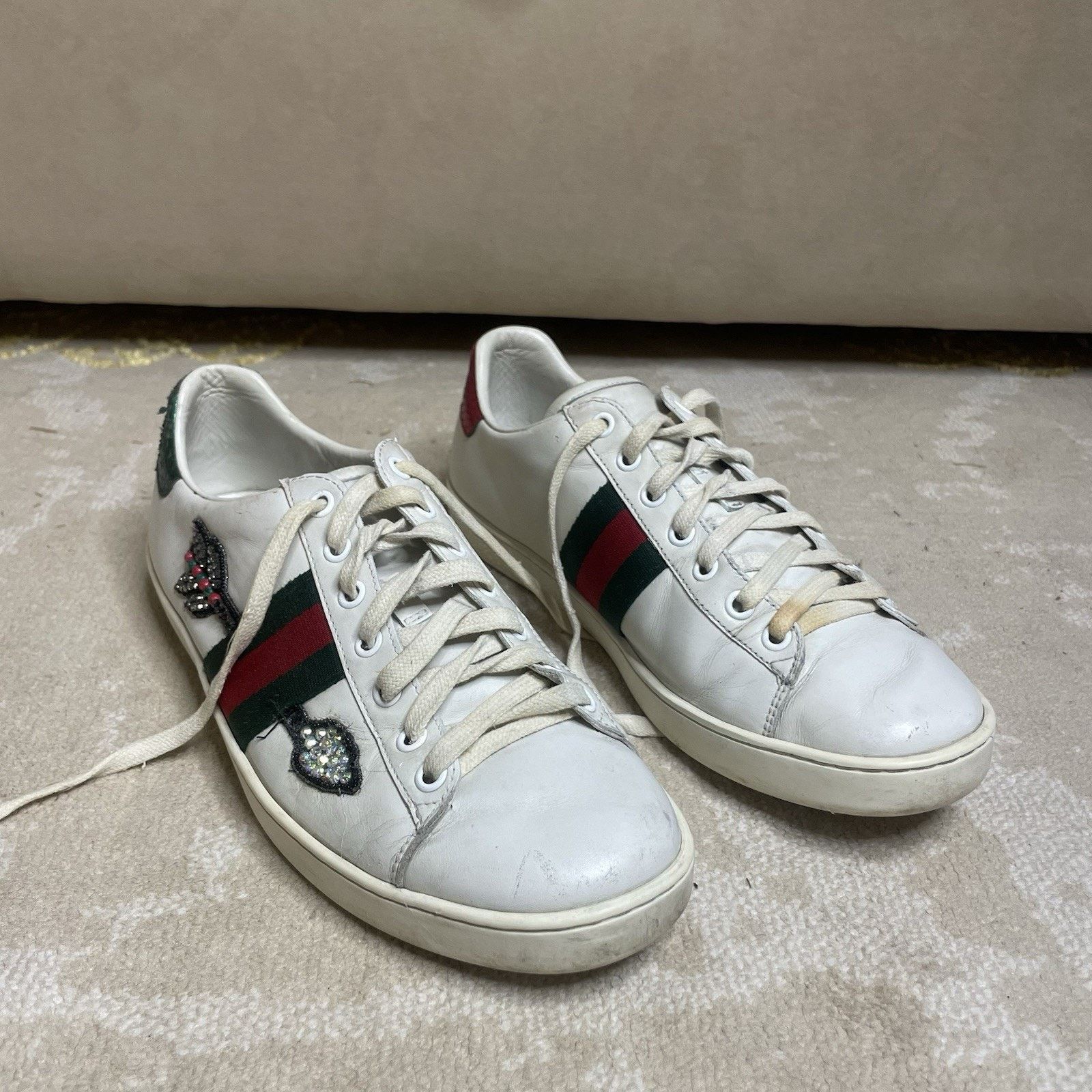 Gucci Gucci Ace Sneakers Low-Top Trainers shoes leather Arrow Size US 10 / IT 40 - 2 Thumbnail