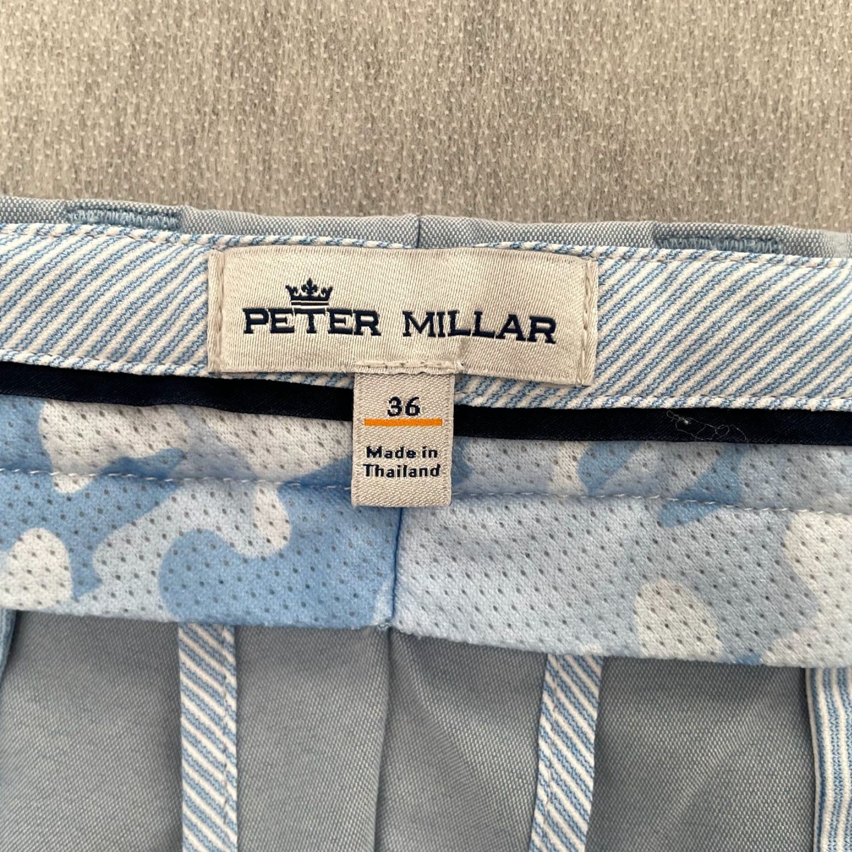 Peter Millar Peter Millar Shorts Adult 36 Blue Crown Sport Chino Golf Pockets Button Logo Men Size US 36 / EU 52 - 6 Thumbnail