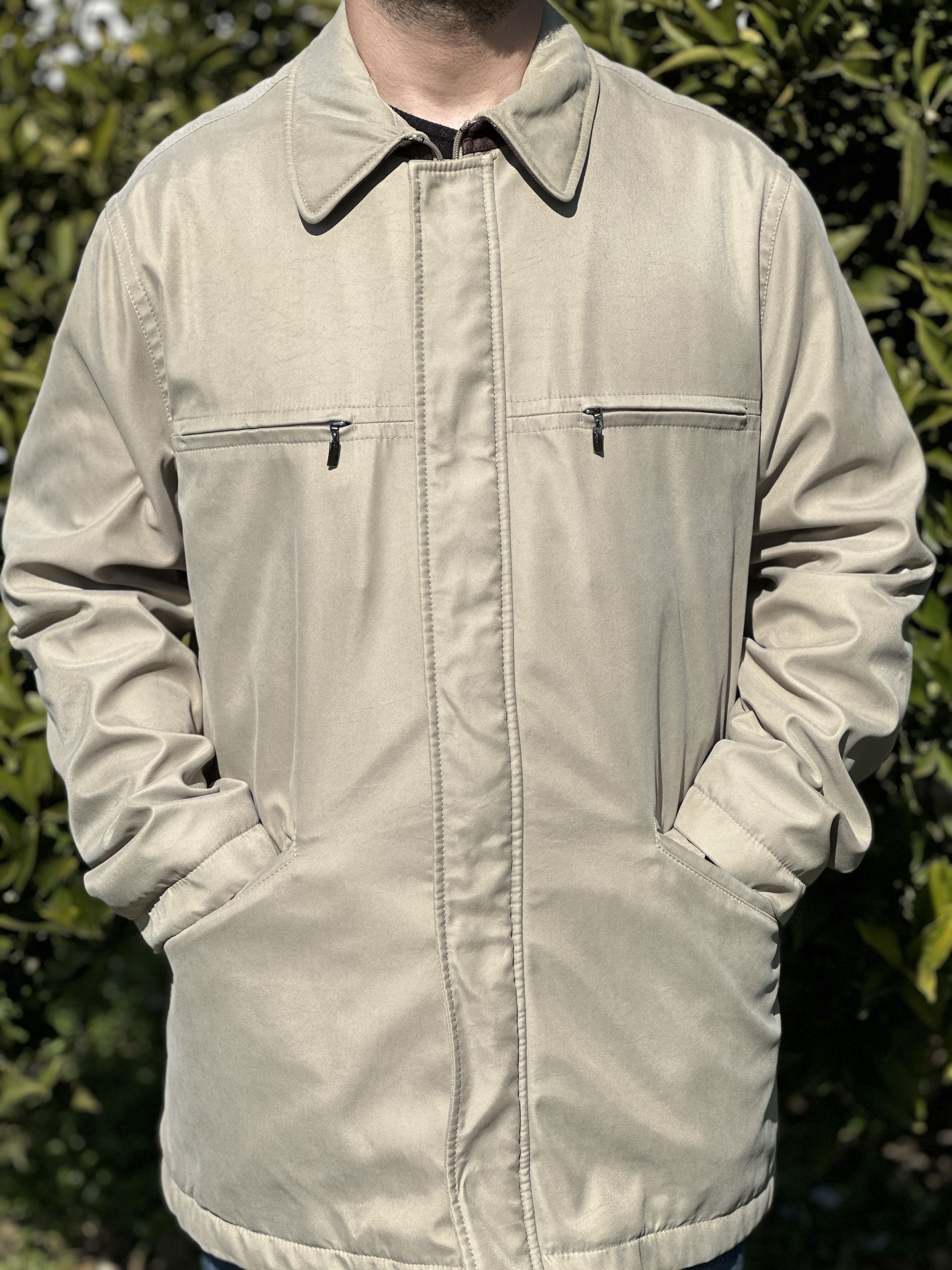 Canali Canali Wind Rain Protection Leather Trench Coat Size 52 Size US L / EU 52-54 / 3 - 1 Thumbnail