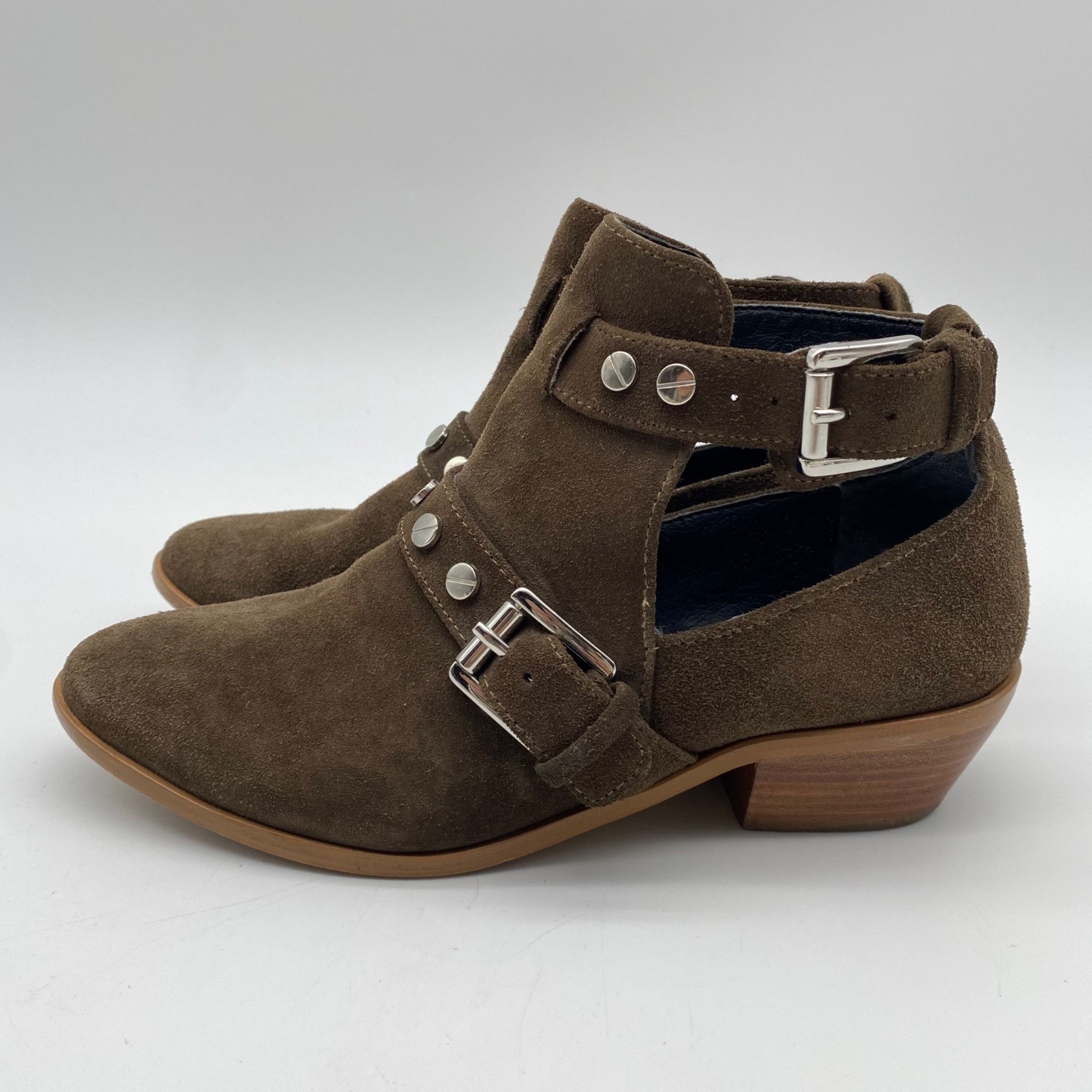 Rebecca Minkoff REBECCA MINKOFF Abigail Brown Suede studded strap Ankle boot Size US 6 / IT 36 - 2 Thumbnail