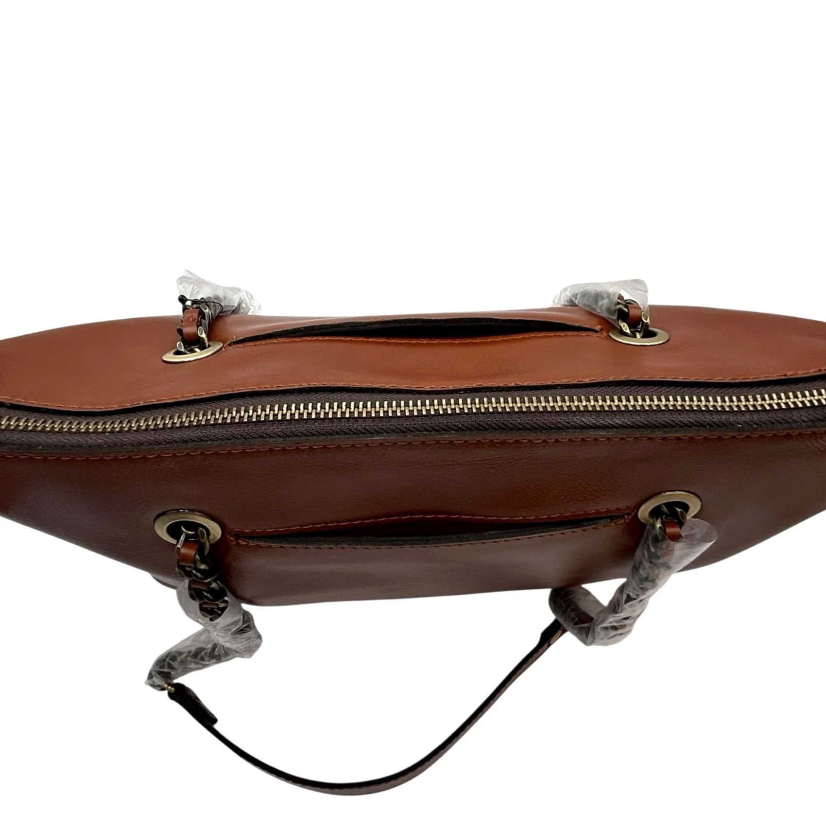 Patricia Nash Patricia Nash Belle Leather Tote Bag Brown Vintage-inspired Look 11X13X5 Women Large Bag Tote Brown 13 in 11 in 5 in Size ONE SIZE - 5 Thumbnail
