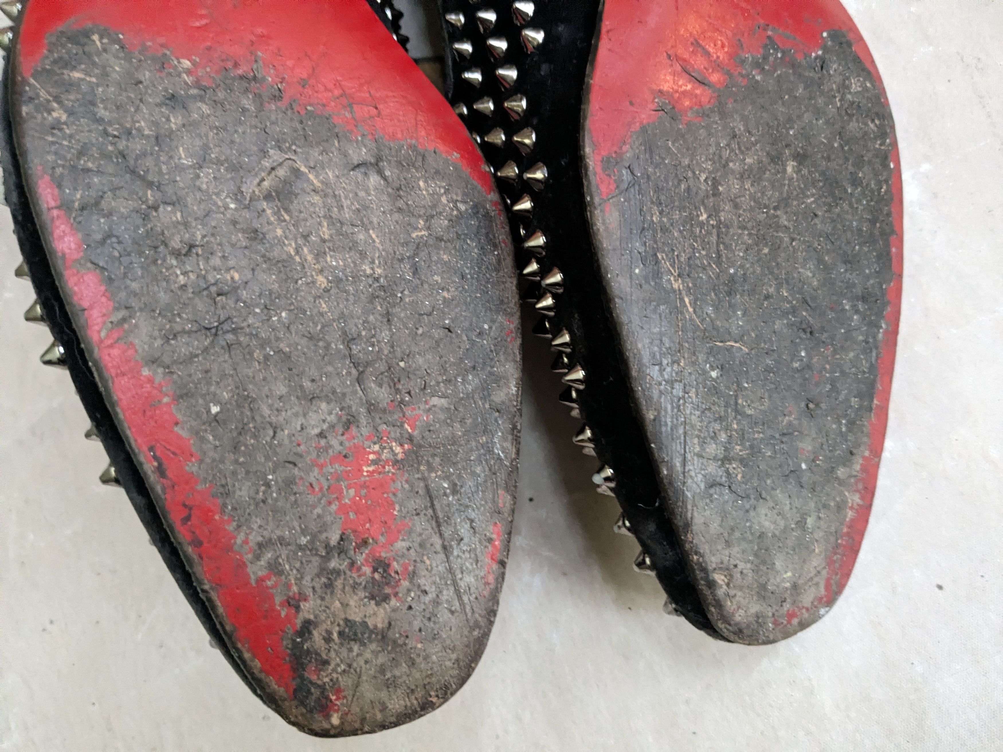 Christian Louboutin Christian Louboutin Spike Loafers Black Velvet 9.5 42.5 Size US 9.5 / EU 42-43 - 18 Thumbnail