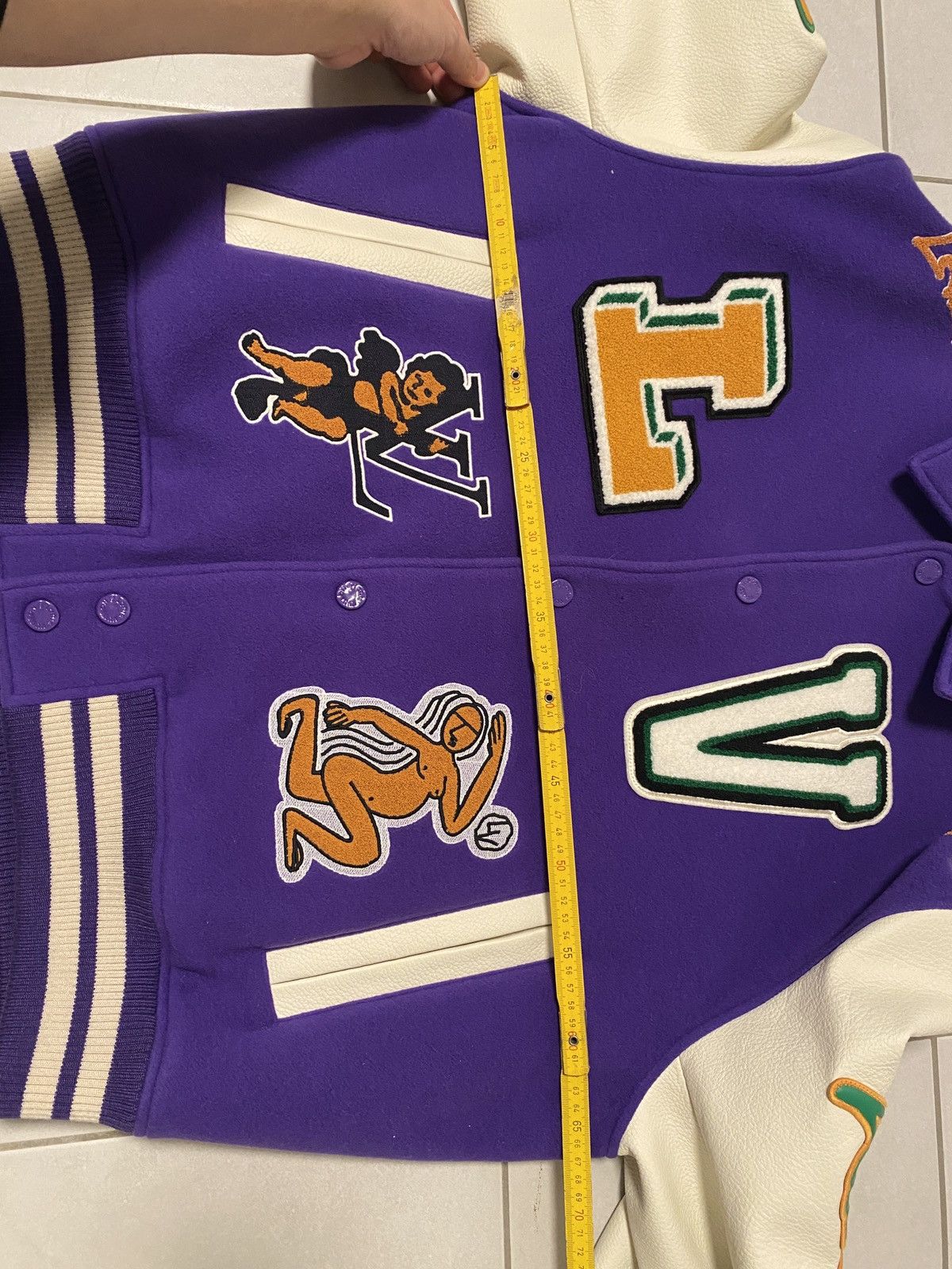 Louis Vuitton × Virgil Abloh Louis Vuitton X Virgil Abloh AW22 purple frog varsity jacket Size US XXL / EU 58 / 5 - 5 Thumbnail