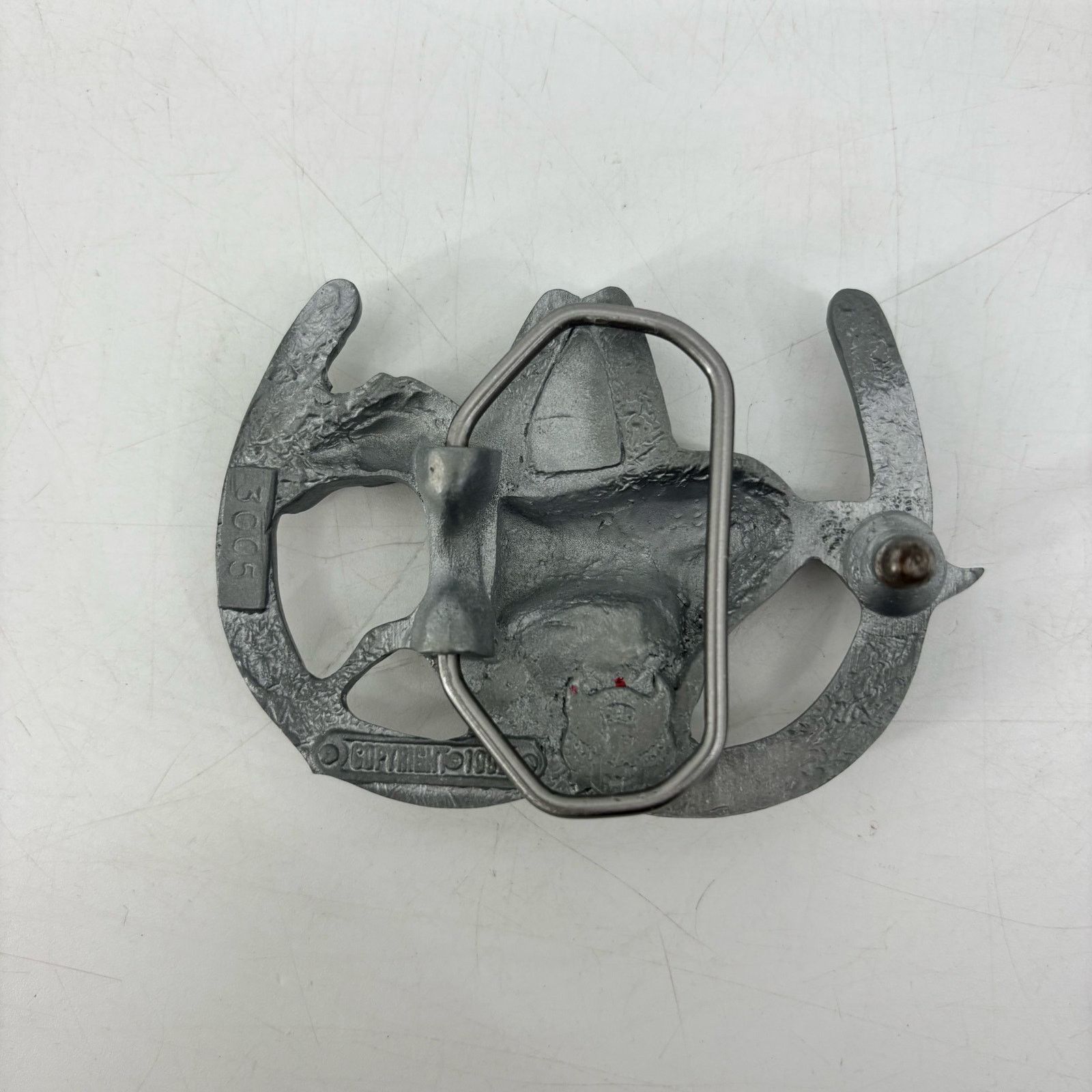 Vintage Great American Buckle Co. Horse & Horseshoe Belt Buckle Size ONE SIZE - 2 Thumbnail