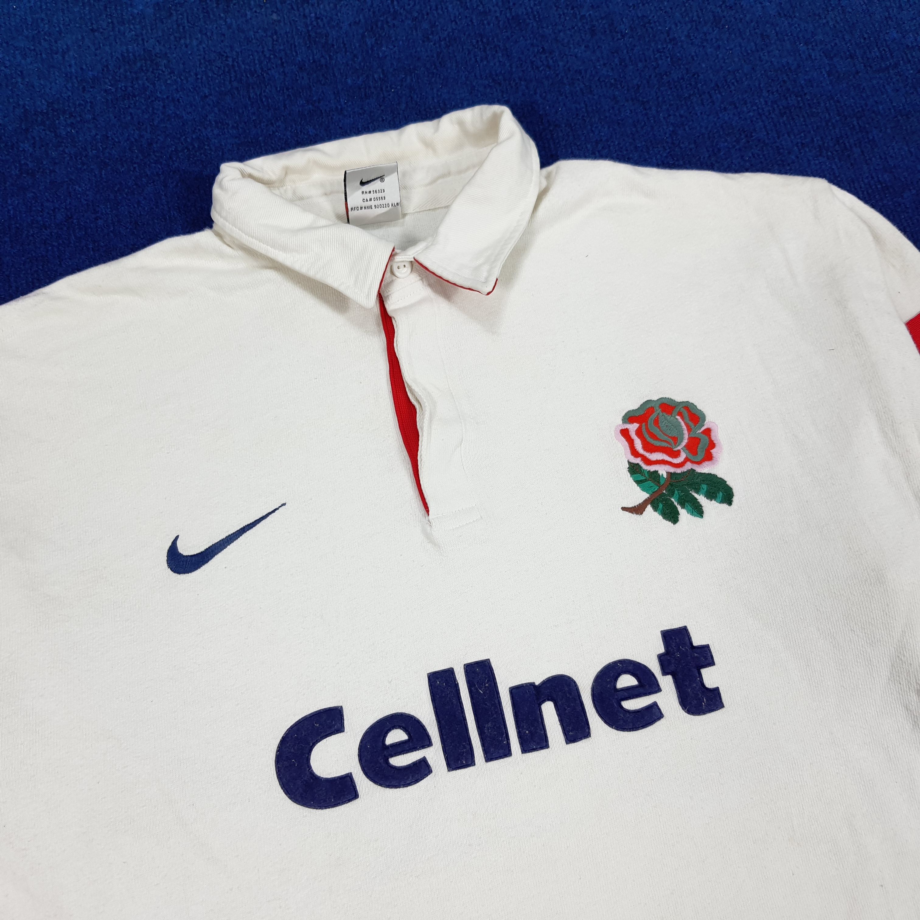 Nike × Vintage Vintage Nike Cellnet Roses 90s Polo Long Sleeve Shirt Size US XL / EU 56 / 4 - 2 Thumbnail