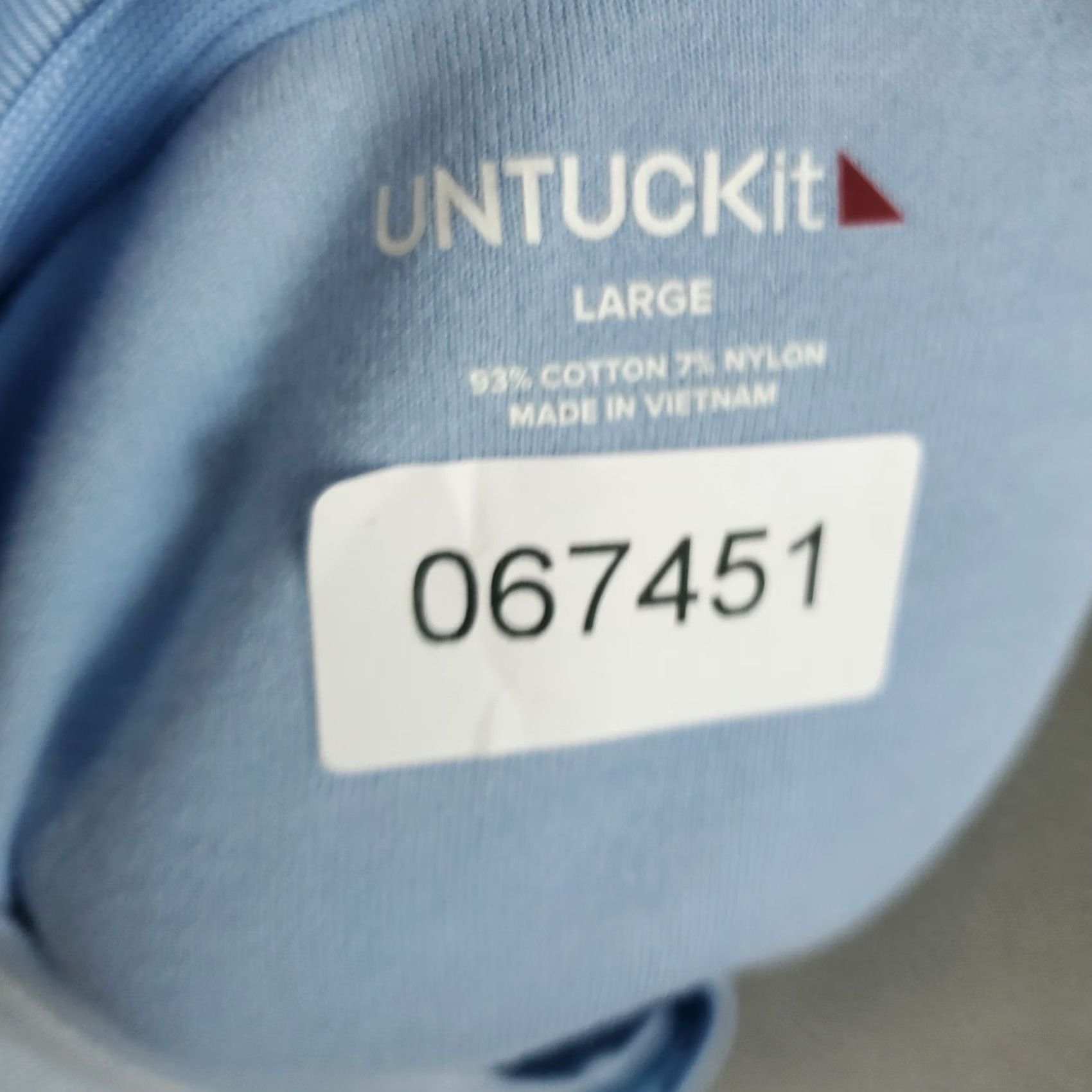UNTUCKit UNTUCKit T Shirt Mens Large Blue Henley Casual Long Sleeve Adult Shirt Size US L / EU 52-54 / 3 - 8 Thumbnail