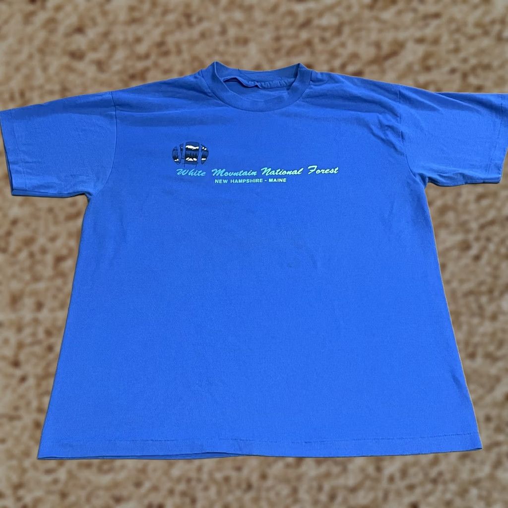 Vintage White Mountain National Forest Shirt Mens Large Blue Tee Size US L / EU 52-54 / 3 - 1 Thumbnail